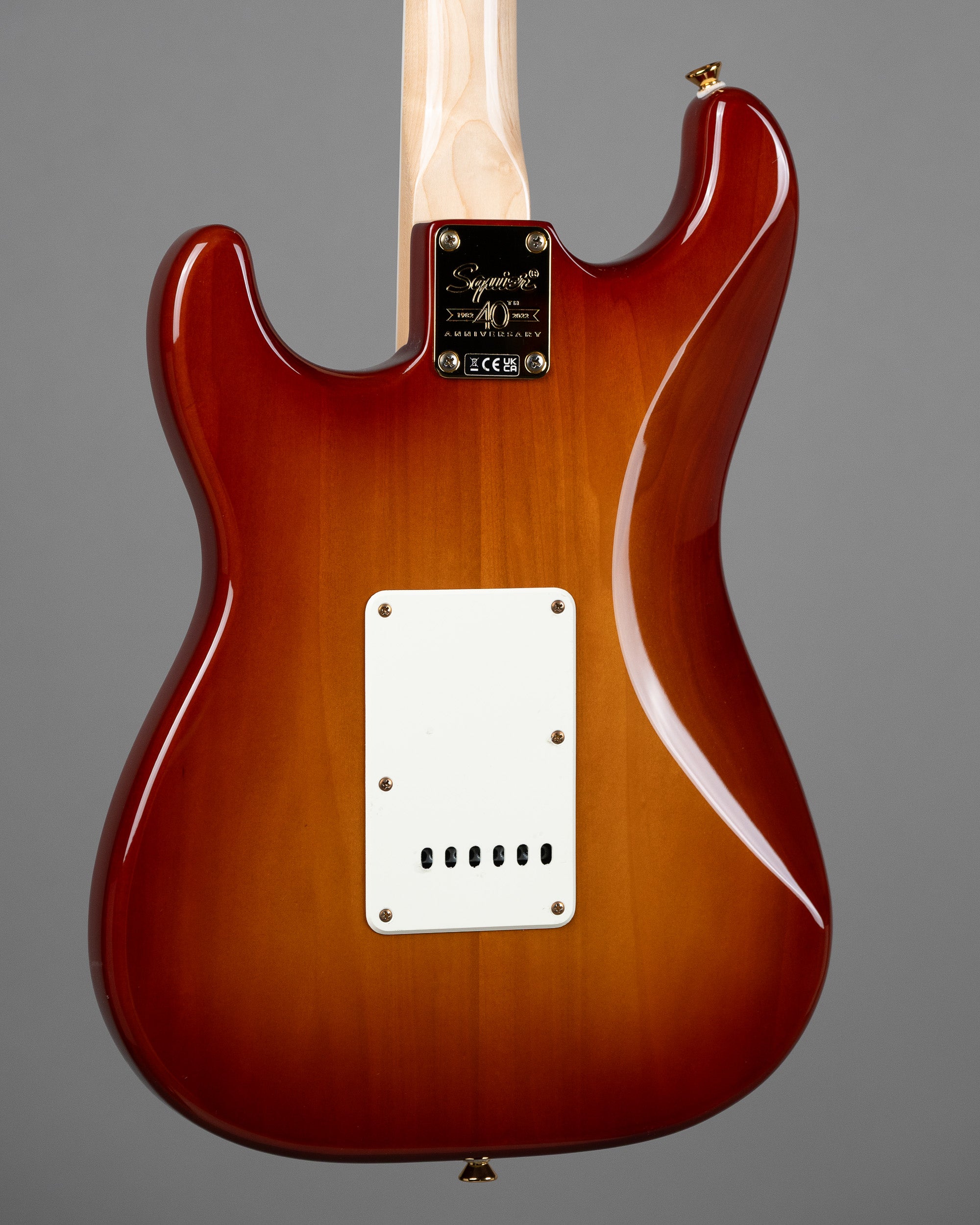 2022 Squier 40th Anniversary Stratocaster, Gold Edition (Indonesia, Sienna Sunburst)