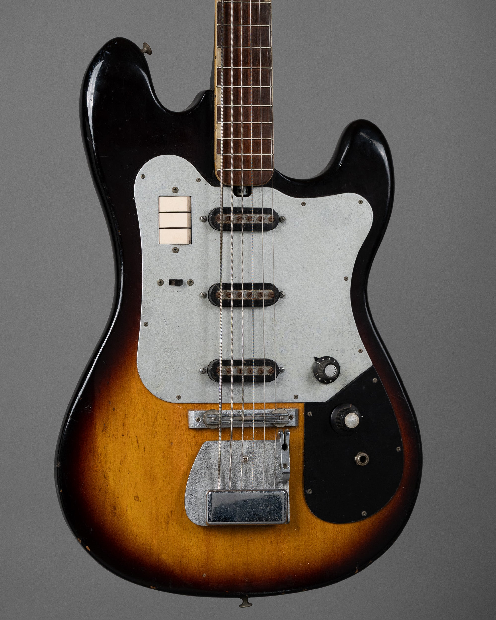 c1960s Teisco TB-64 'Bass VI/Baritone' (Japan, Sunburst)