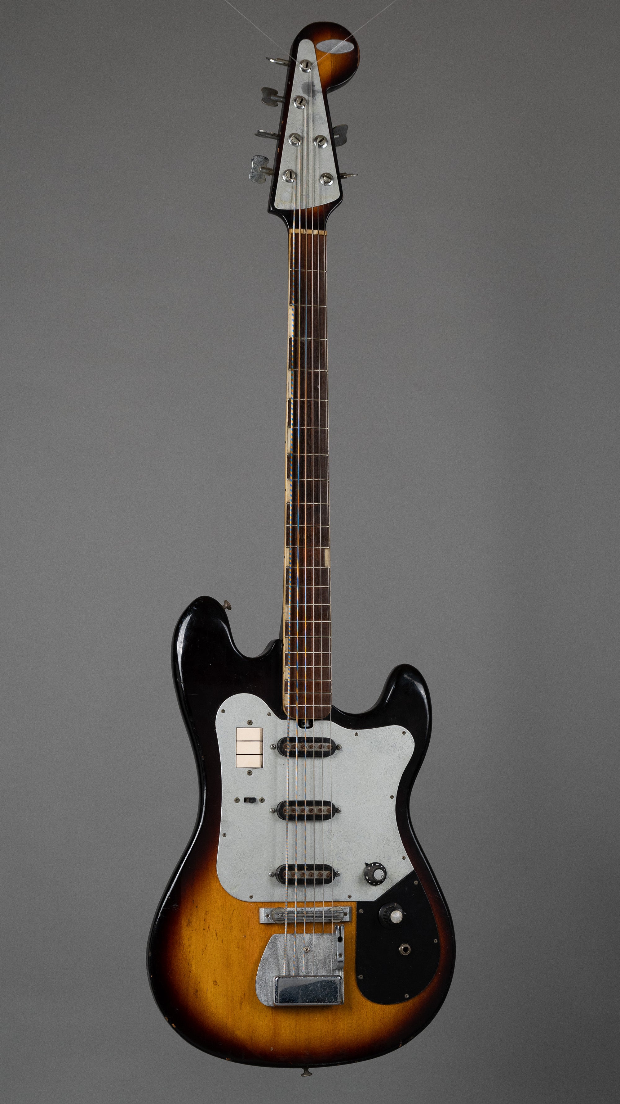 c1960s Teisco TB-64 'Bass VI/Baritone' (Japan, Sunburst)