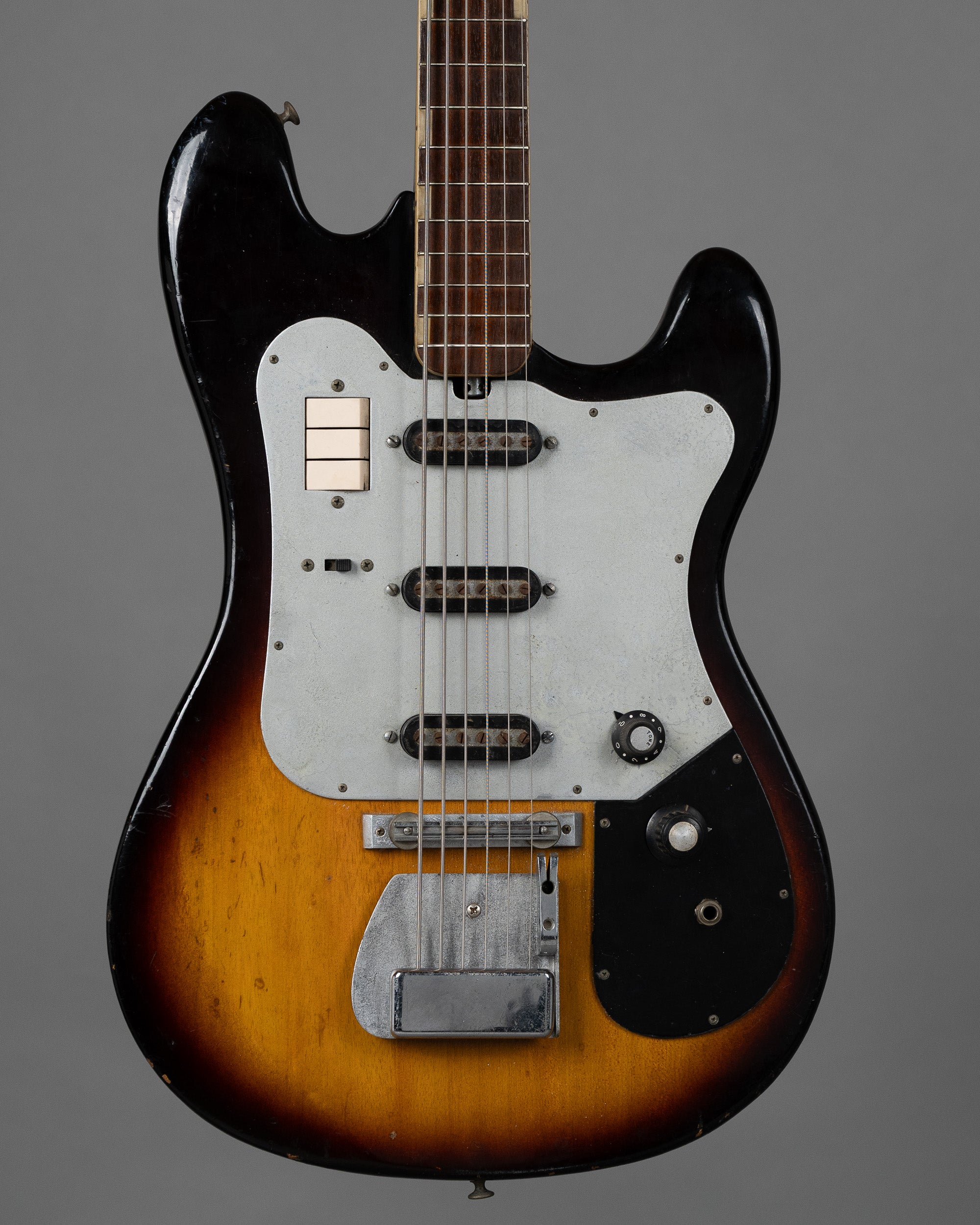 c1960s Teisco TB-64 'Bass VI/Baritone' (Japan, Sunburst)