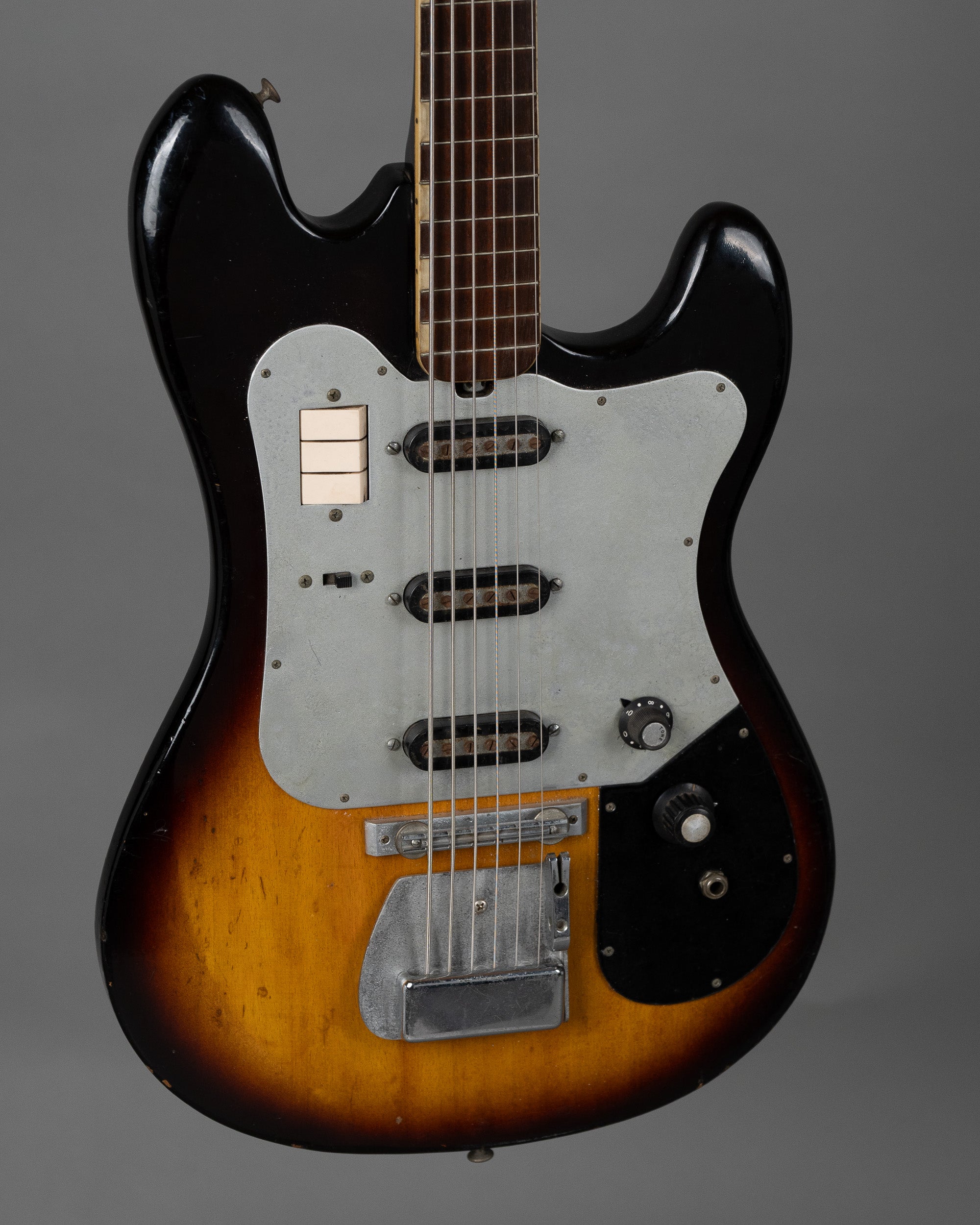 c1960s Teisco TB-64 'Bass VI/Baritone' (Japan, Sunburst)