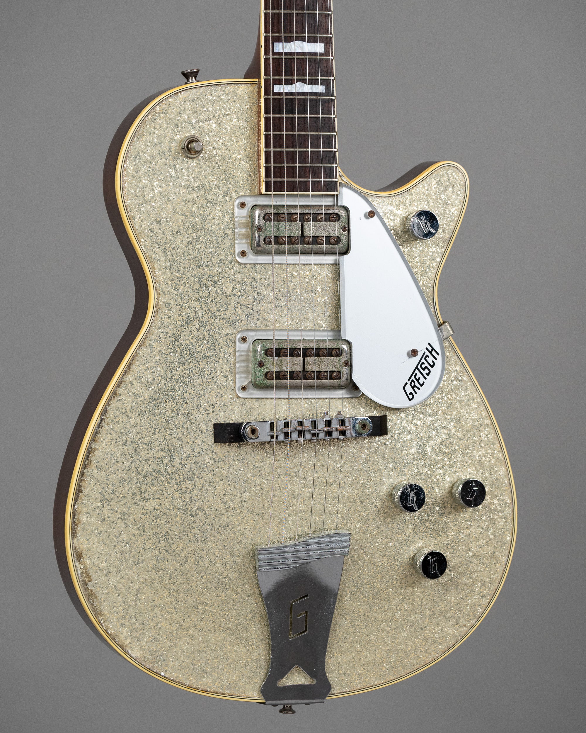 1990 Gretsch G6129 Sparkle Jet (Japan, Silver Sparkle, OHSC)