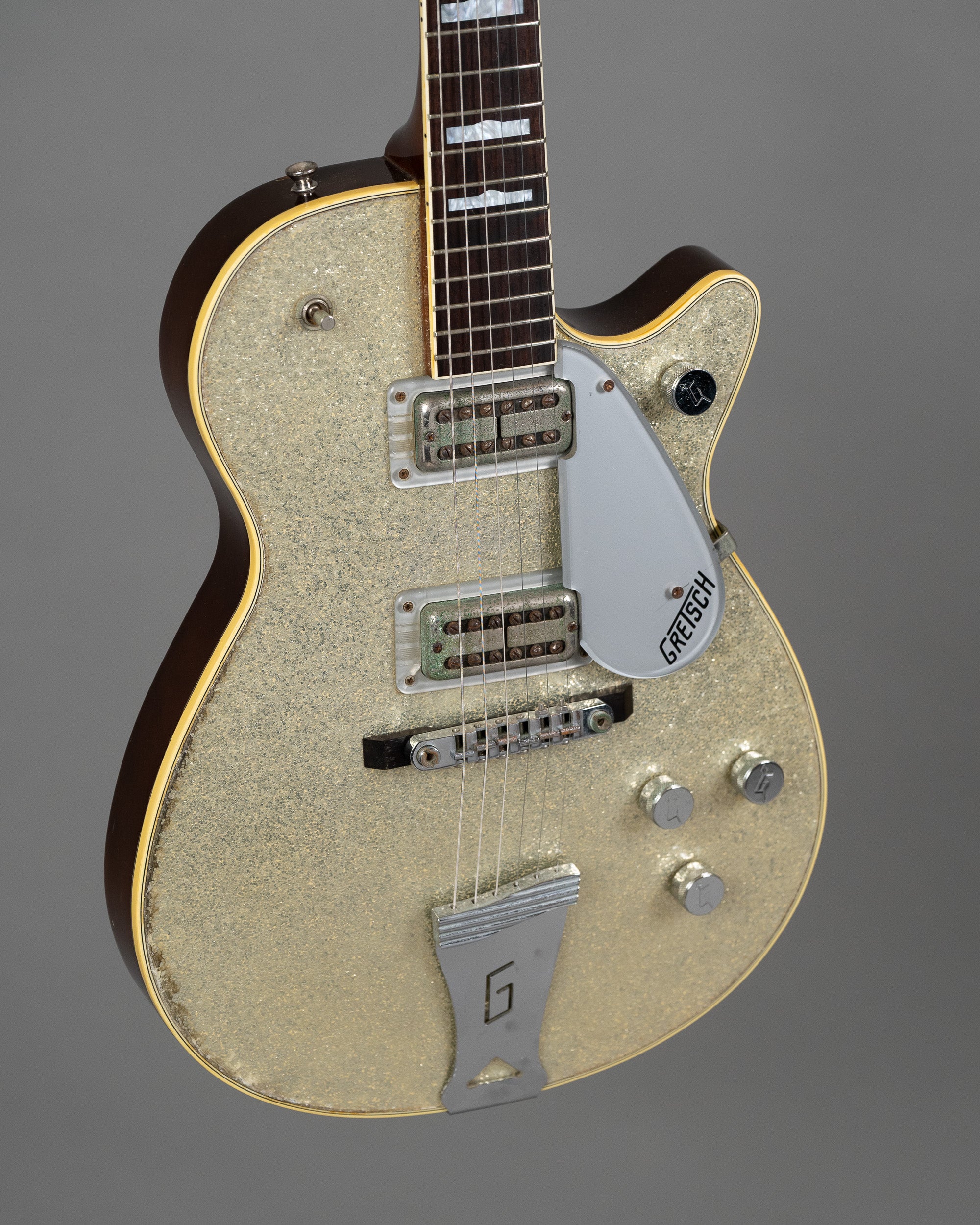 1990 Gretsch G6129 Sparkle Jet (Japan, Silver Sparkle, OHSC)