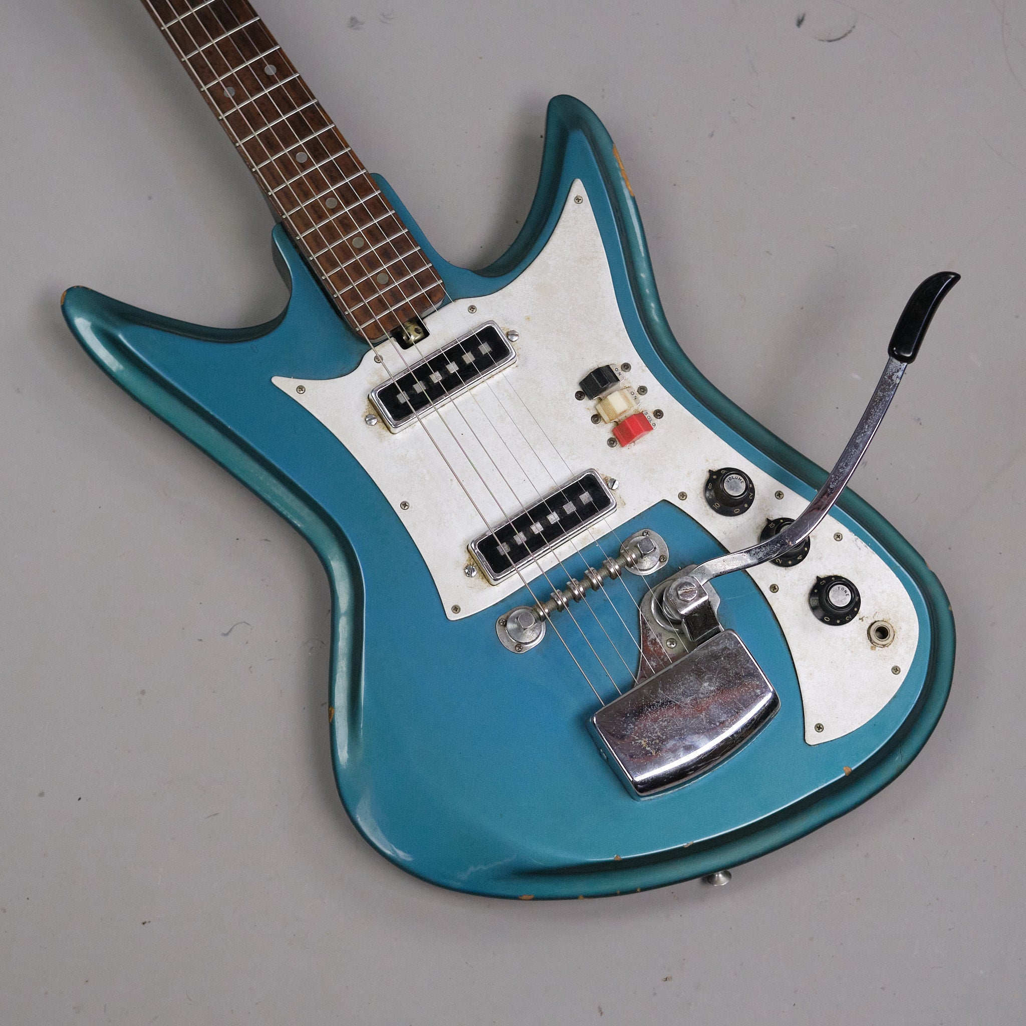 c1960s Teisco K-2L Shark Fin  (Japan, Blue)