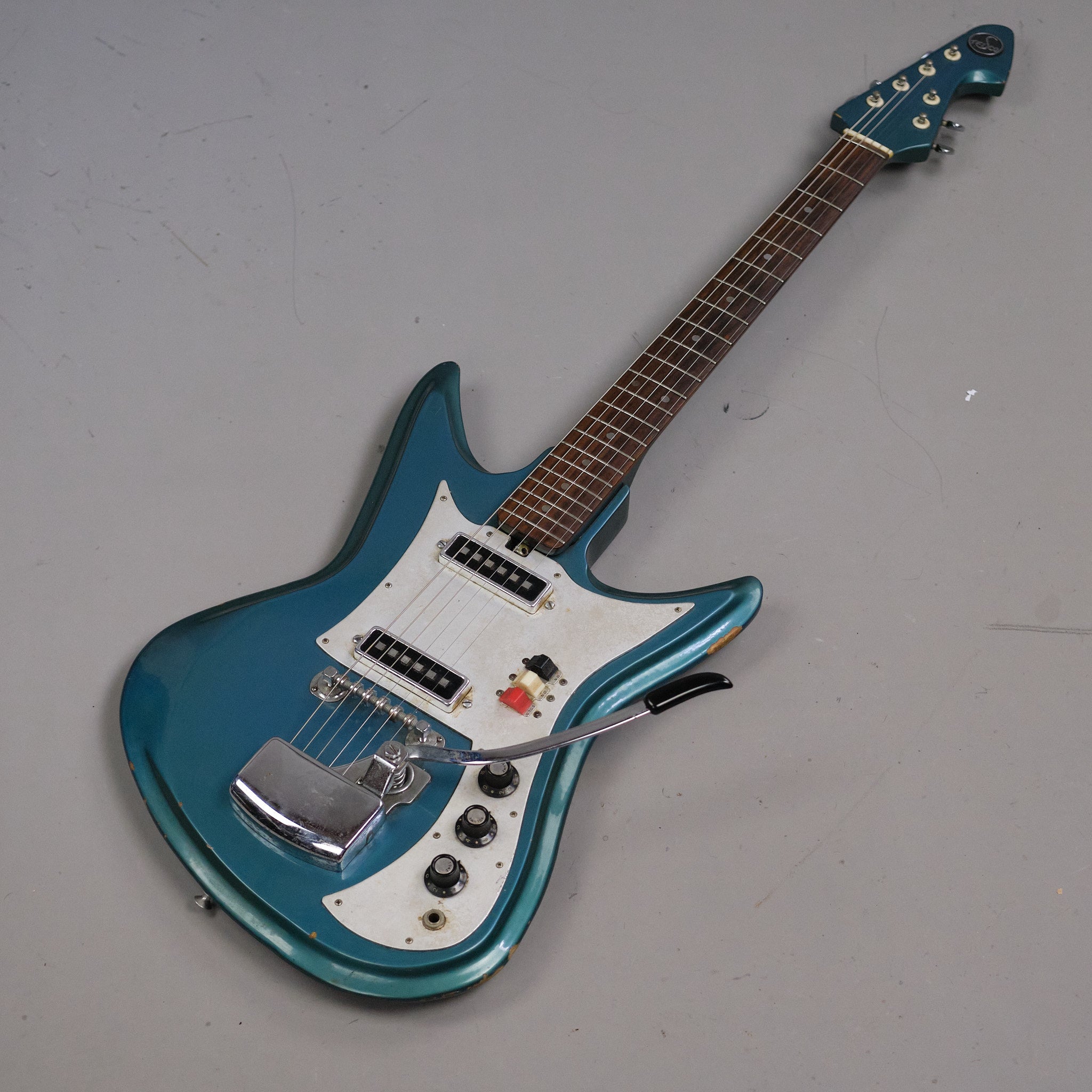 c1960s Teisco K-2L Shark Fin  (Japan, Blue)