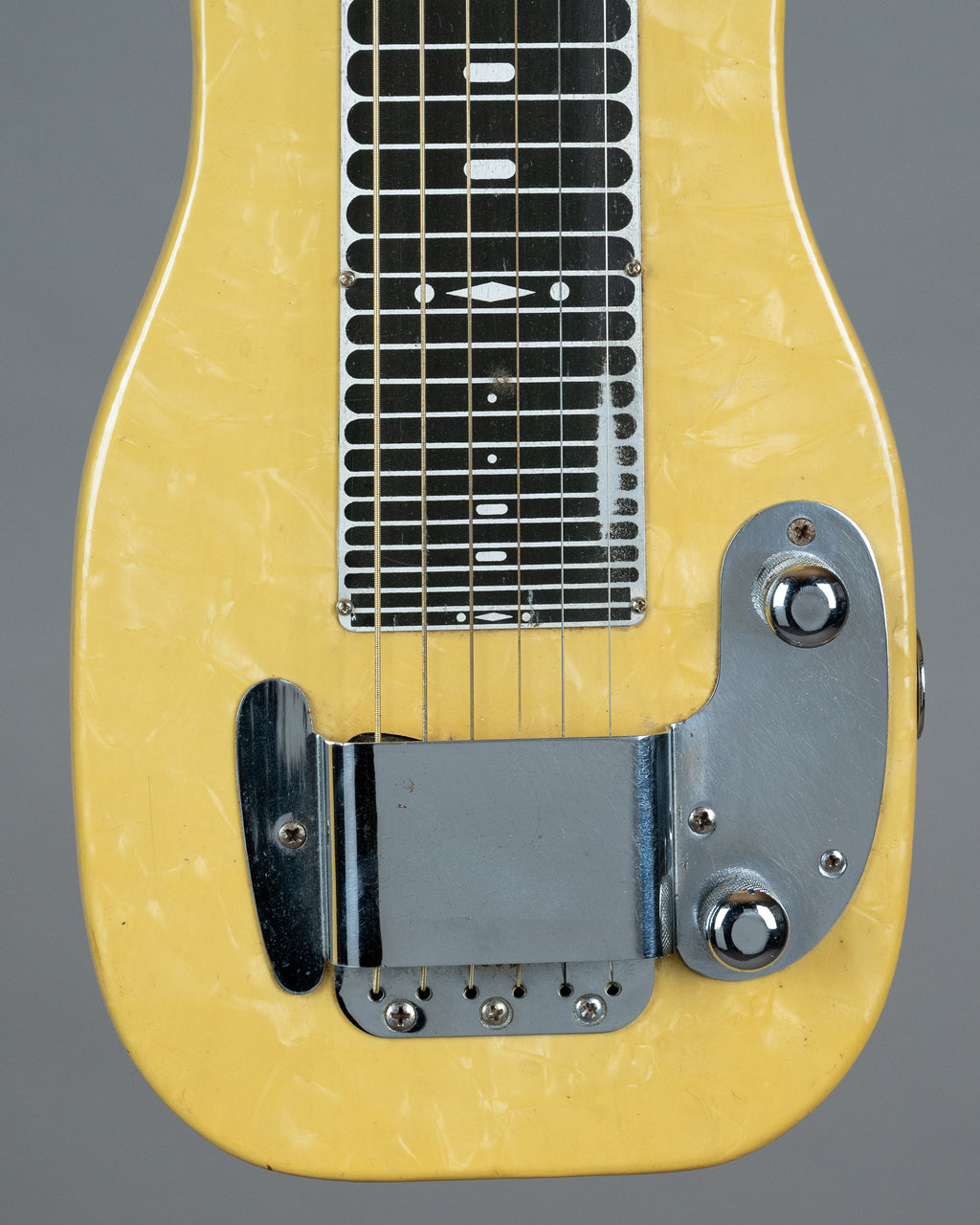c1953-55 Fender Champion Lap Steel (USA, Yellow Pearloid, PBC)