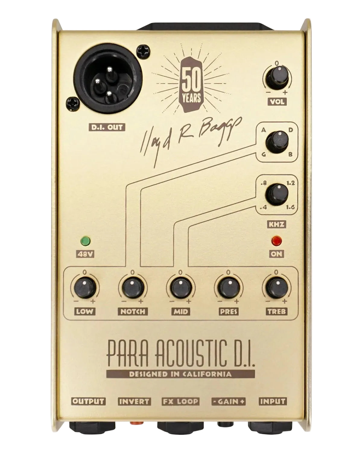 LR Baggs Para DI 50th Anniversary Gold Edition Acoustic Guitar Preamp
