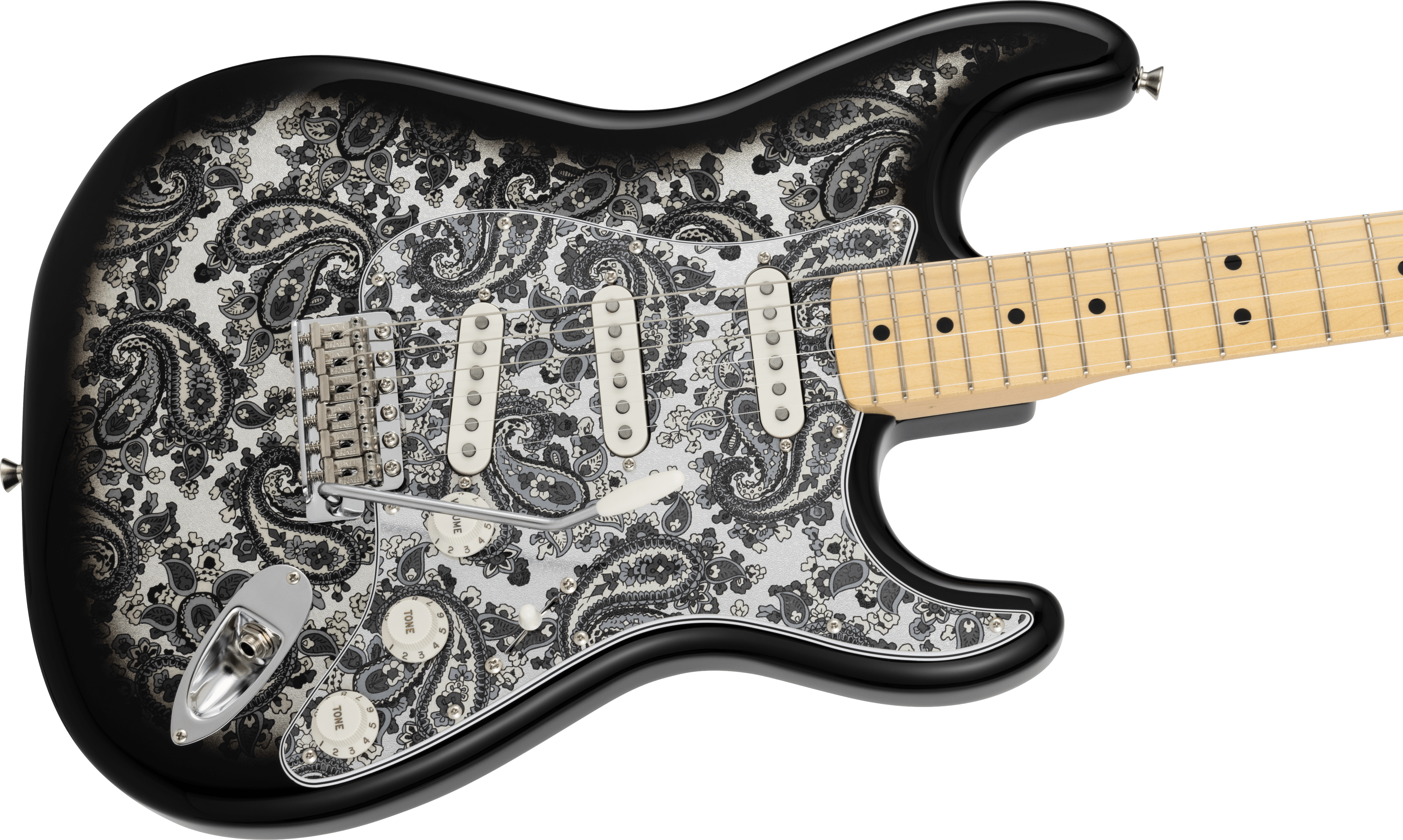 Fender Made in Japan Limited Stratocaster, Maple Fingerboard, Black Paisley