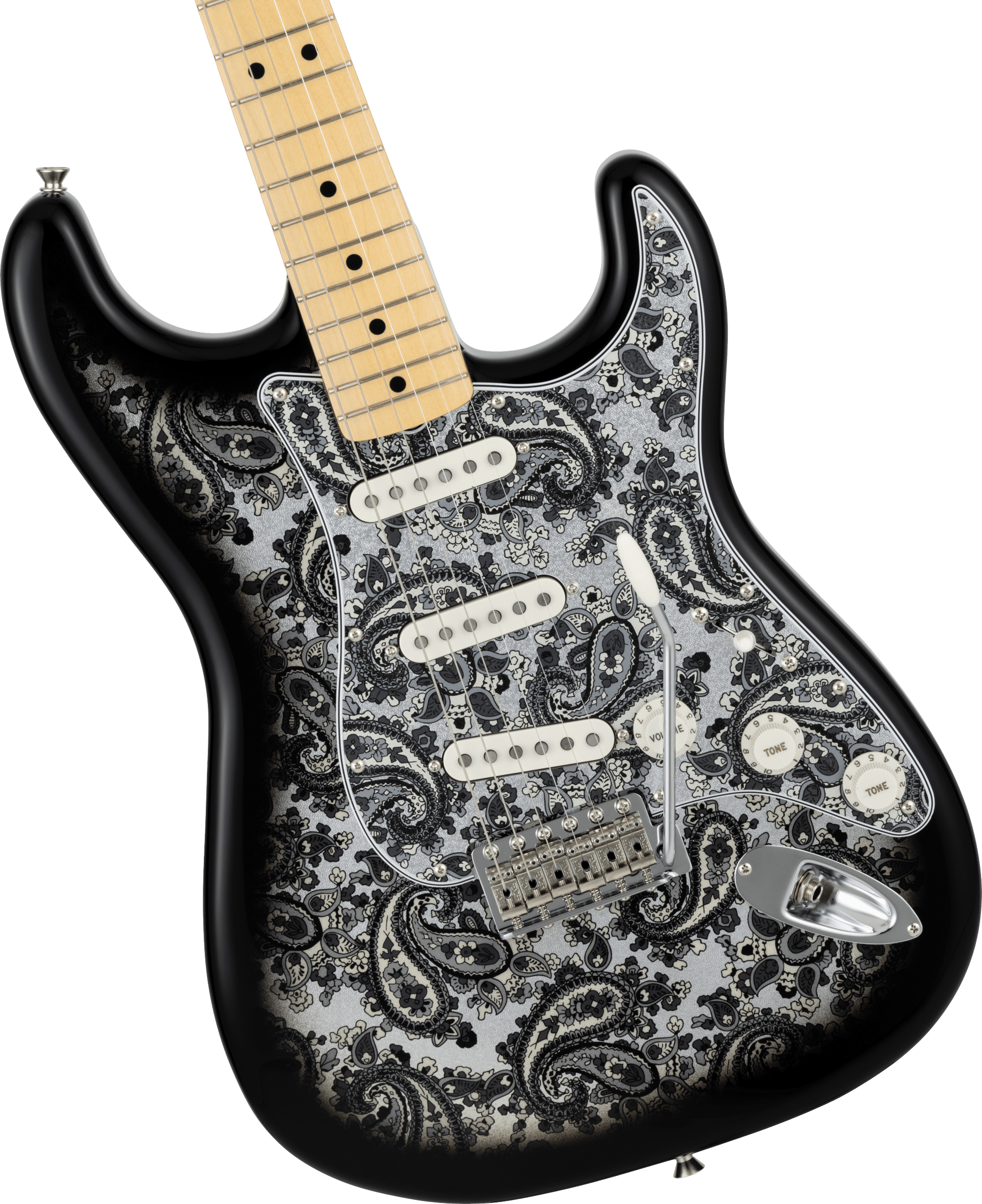 Fender Made in Japan Limited Stratocaster, Maple Fingerboard, Black Paisley