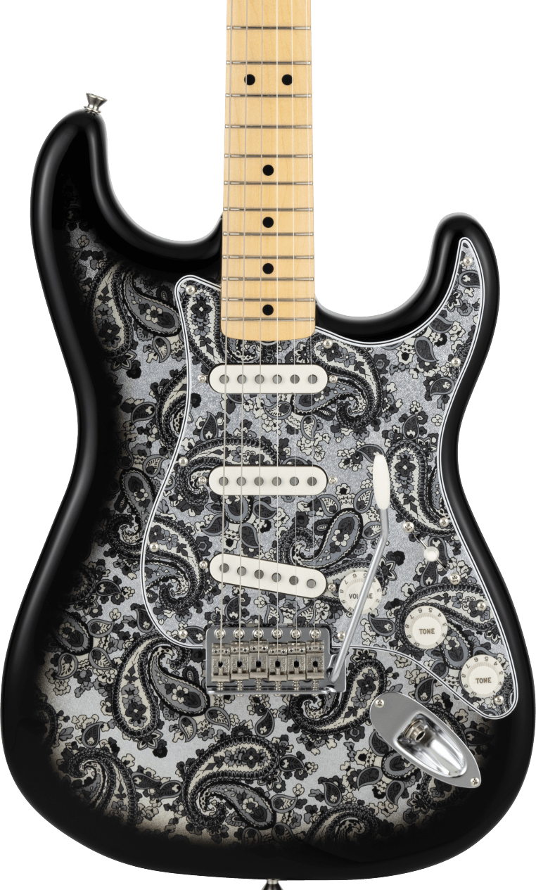 Fender Made in Japan Limited Stratocaster, Maple Fingerboard, Black Paisley