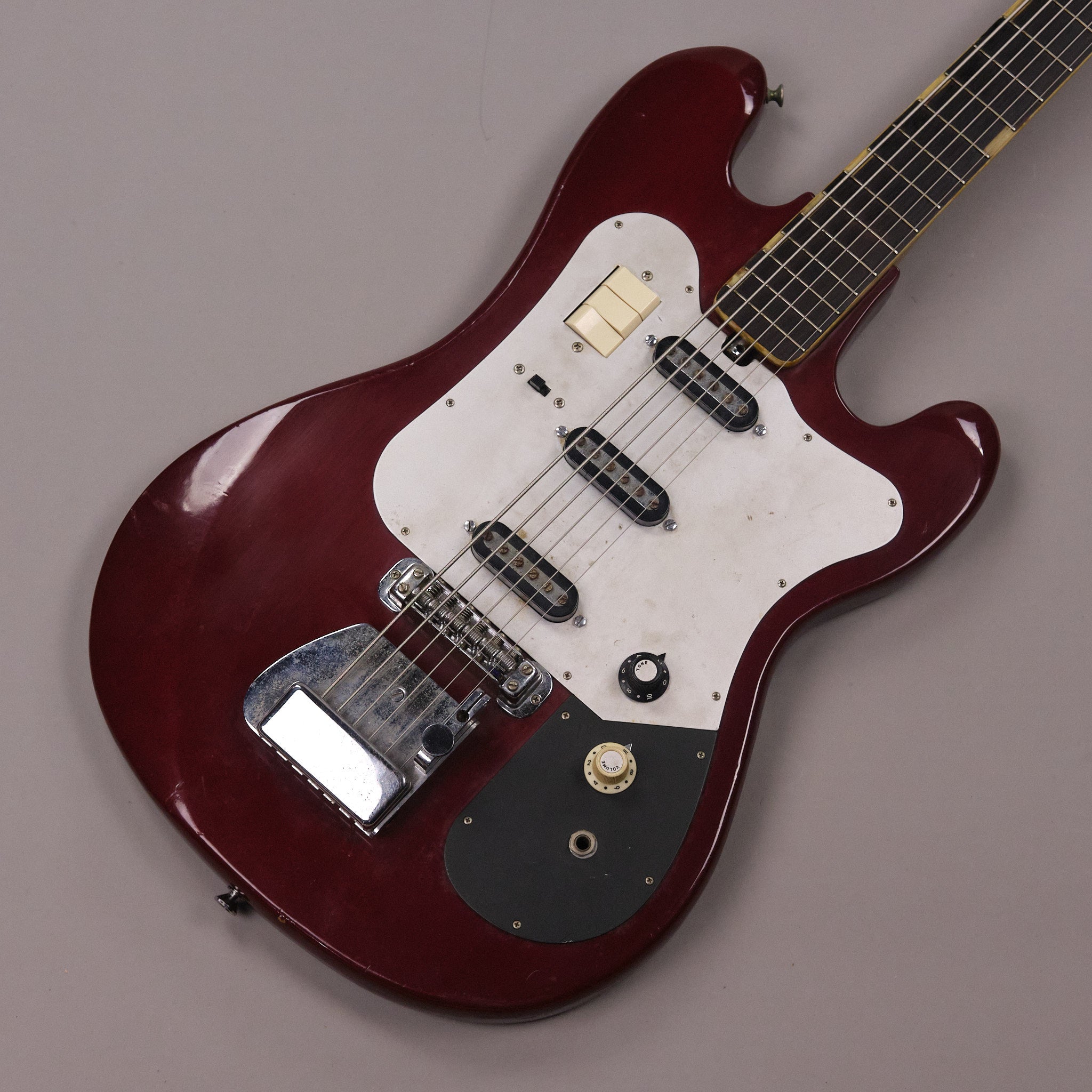 c1960s Teisco YB-6 Bass VI (Japan, Red)