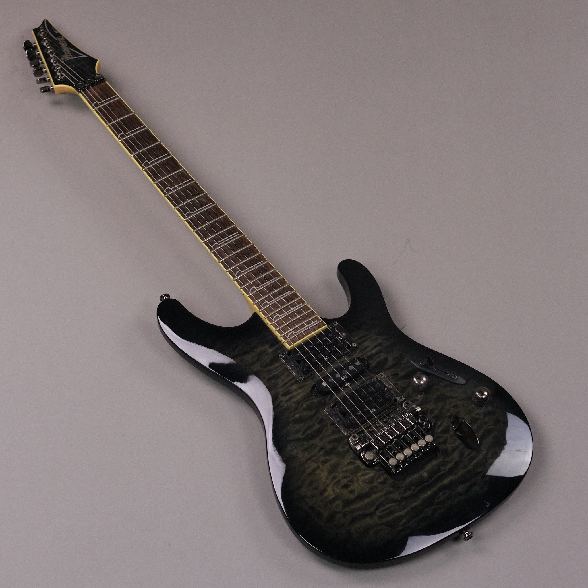 2012 Ibanez S570DXQM S Series (Indonesia, Transparent Grey Burst)