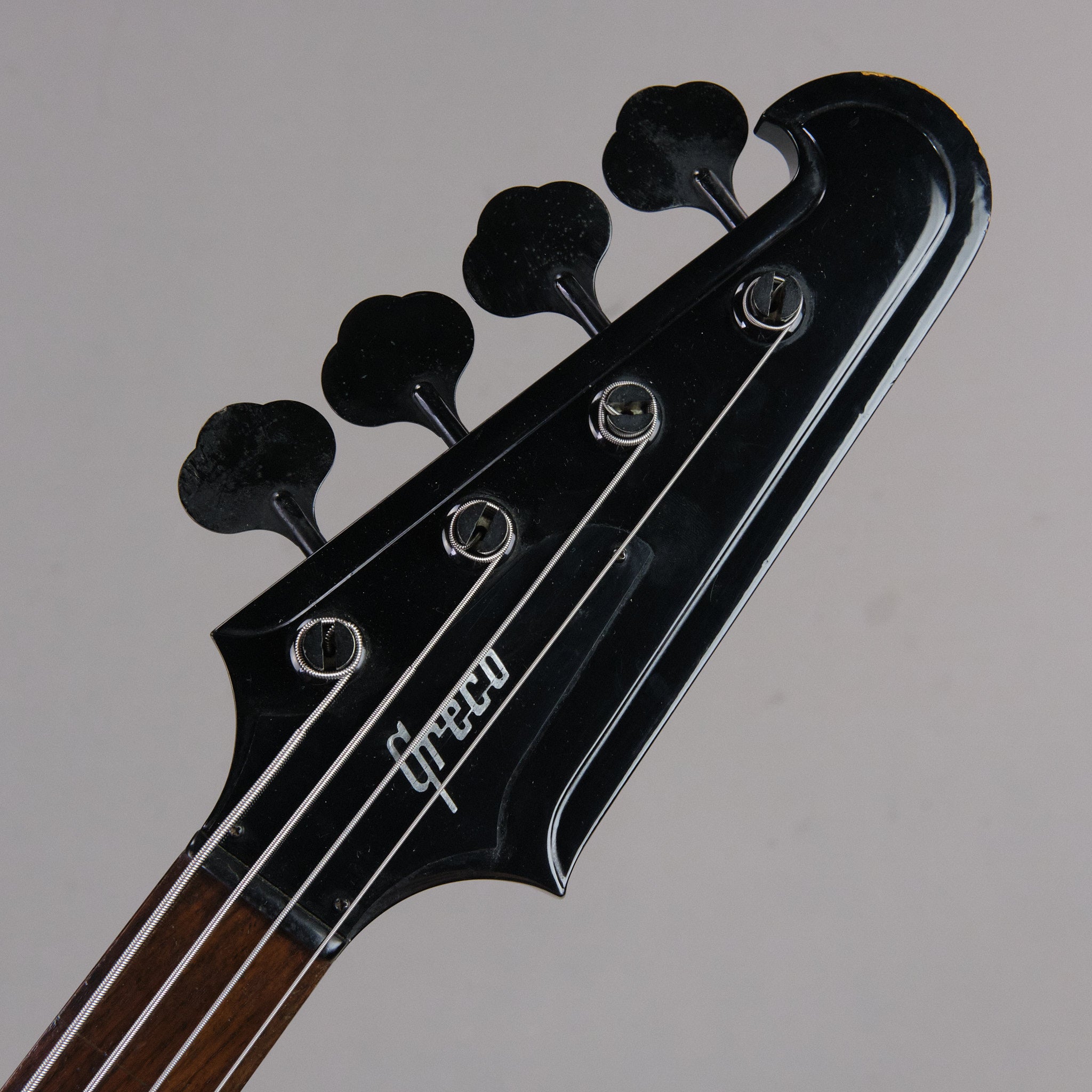 1989 Greco Thunderbird Bass Fretless Conversion (Japan, Black)