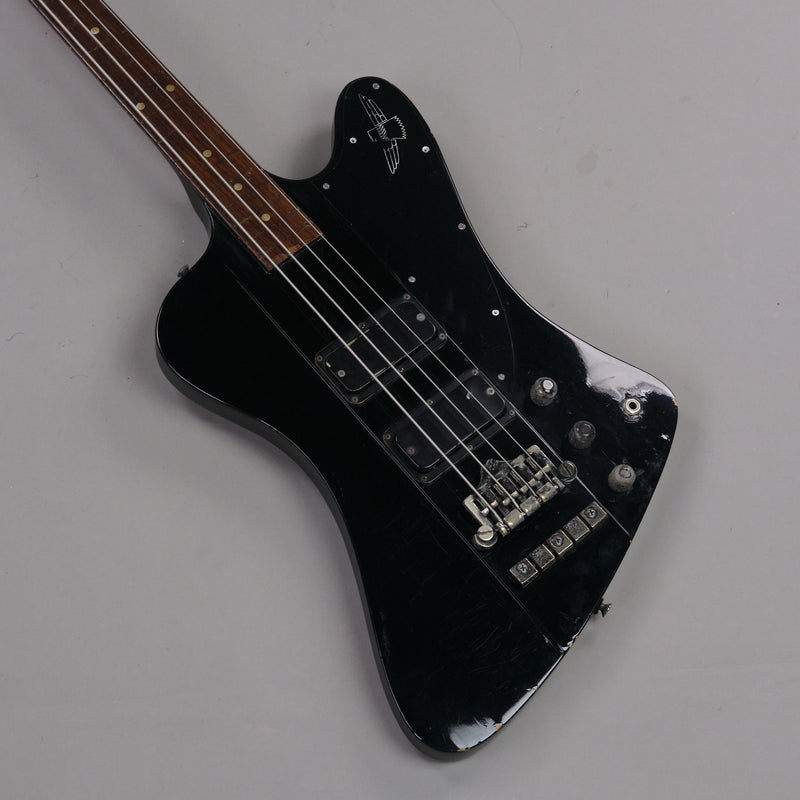 1989 Greco Thunderbird Bass Fretless Conversion (Japan, Black)