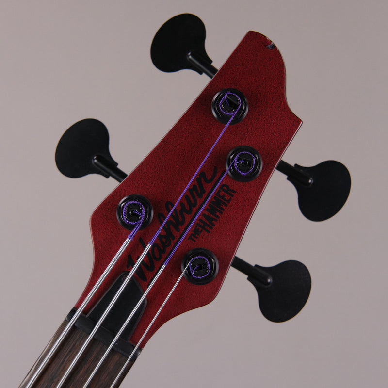 2014 Washburn Custom Shop 'The Hammer' Bass (USA, Sparkle Red, OHSC)