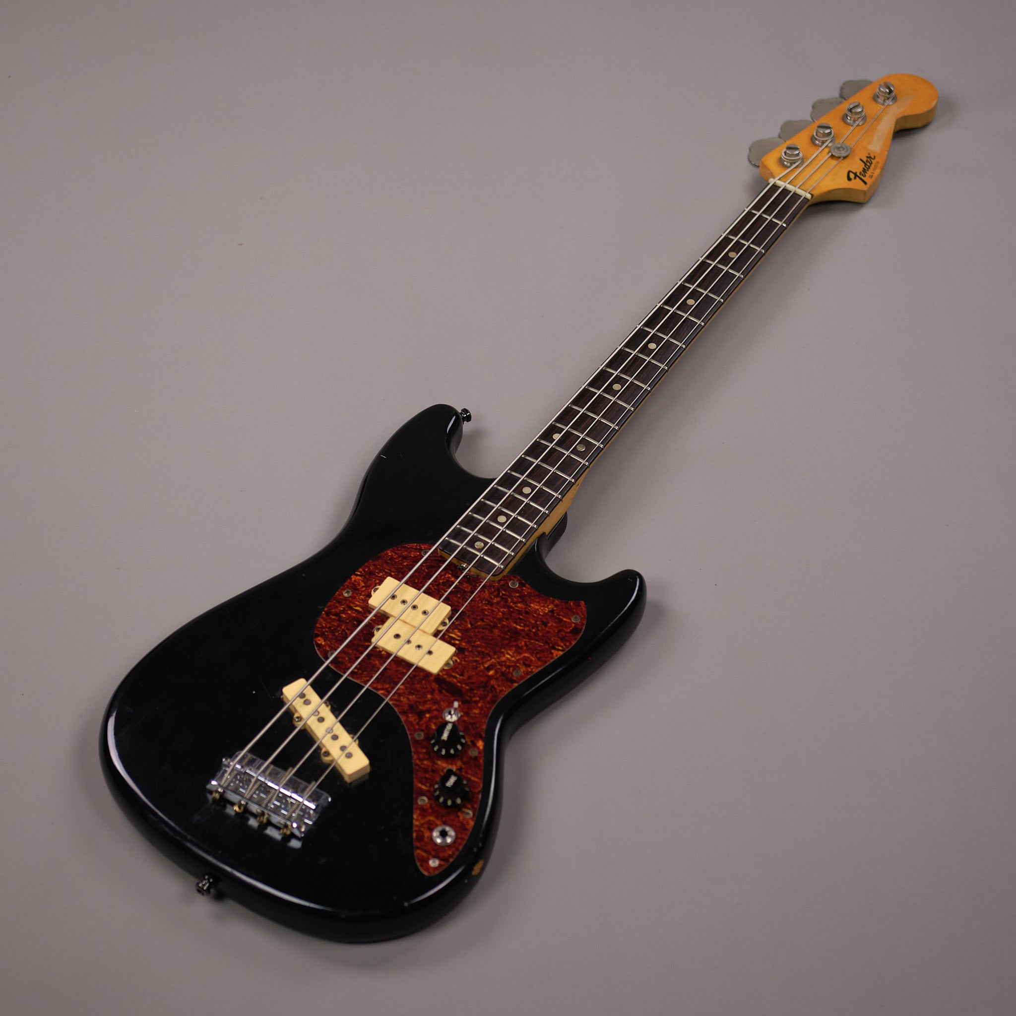 1978 Fender Musicmaster Bass (USA, Black, Fender HSC)