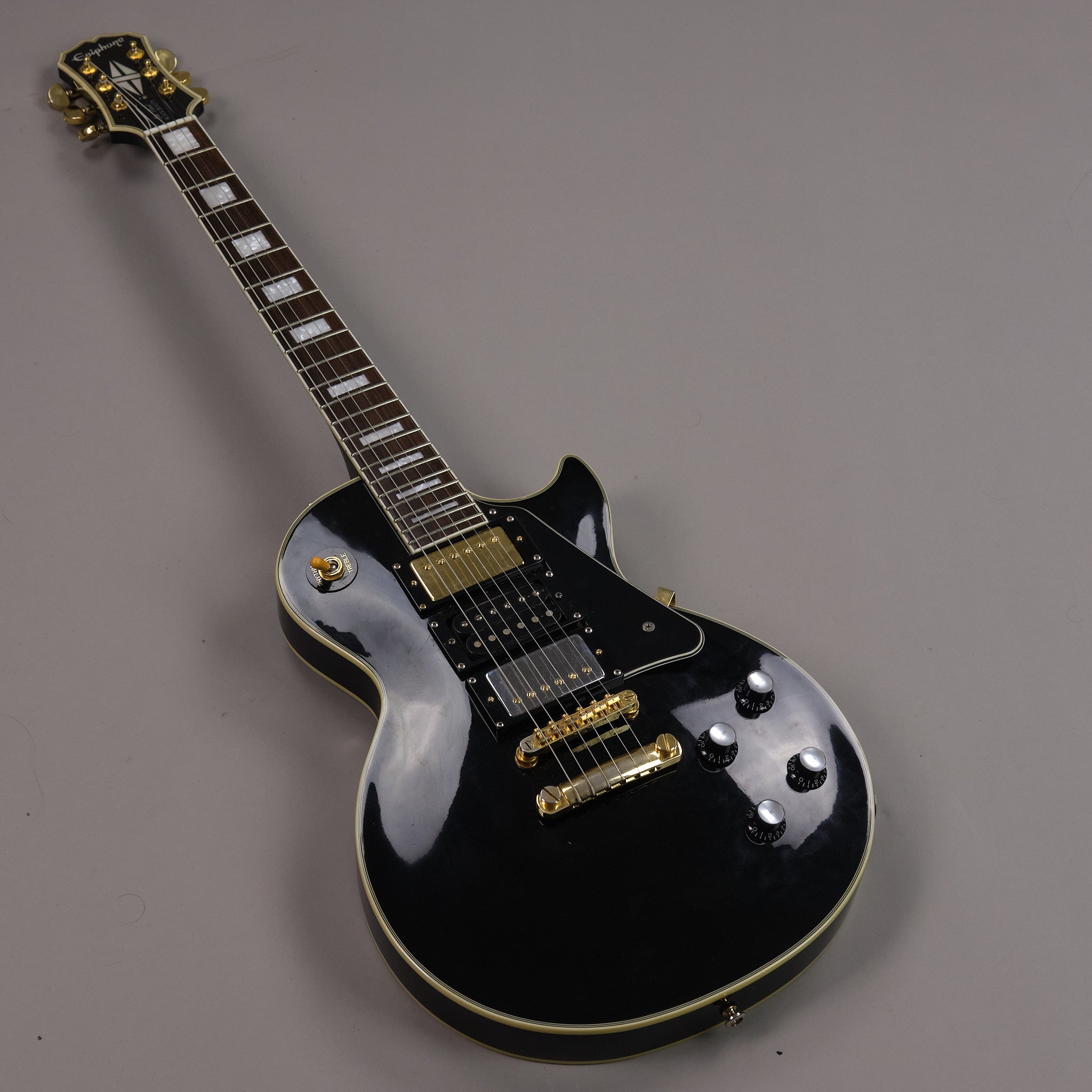 2005 Epiphone Les Paul Custom (Korea, 3 Pickup, Black)