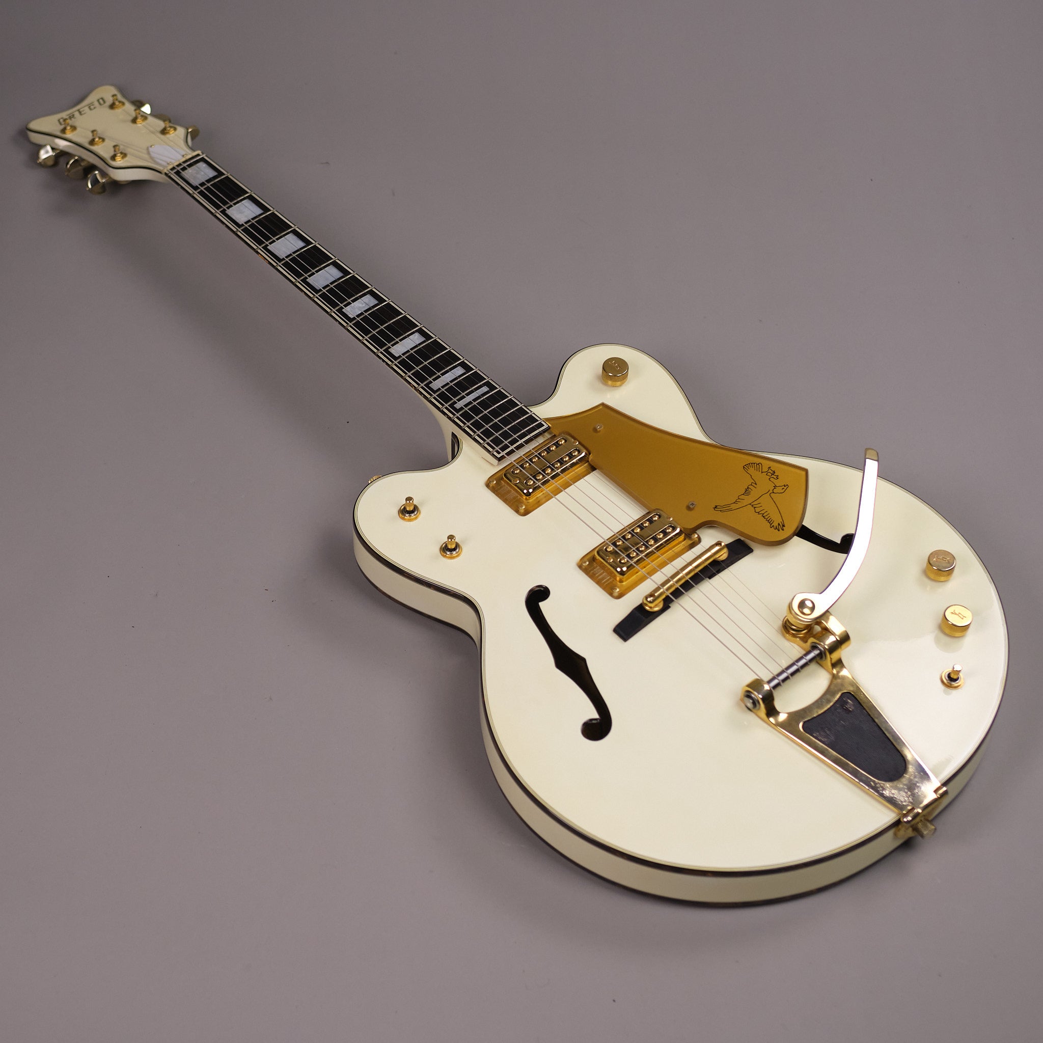 1987 Greco WF-140 Super Real 'Gretsch White Falcon' Copy (Japan, White)