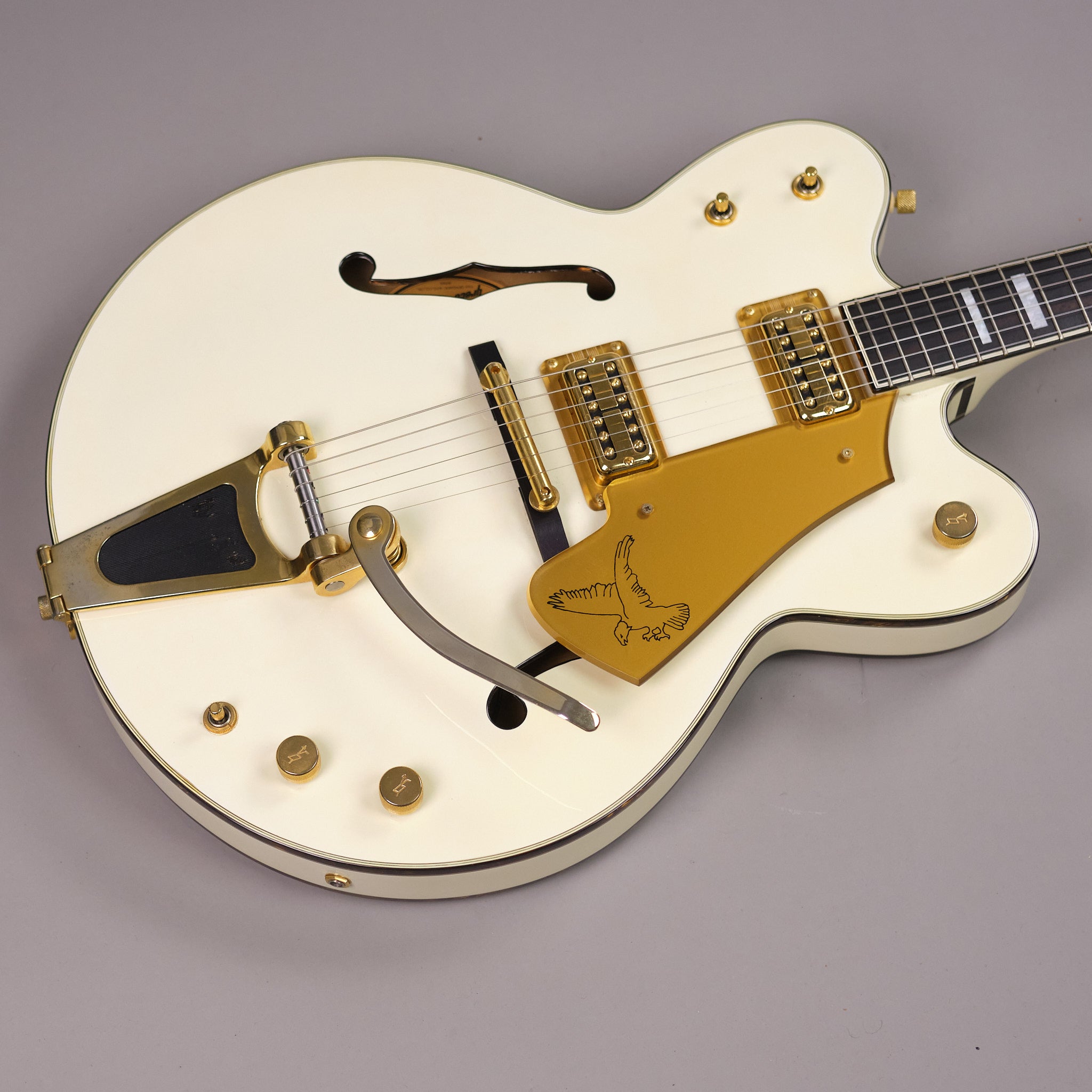 1987 Greco WF-140 Super Real 'Gretsch White Falcon' Copy (Japan, White)