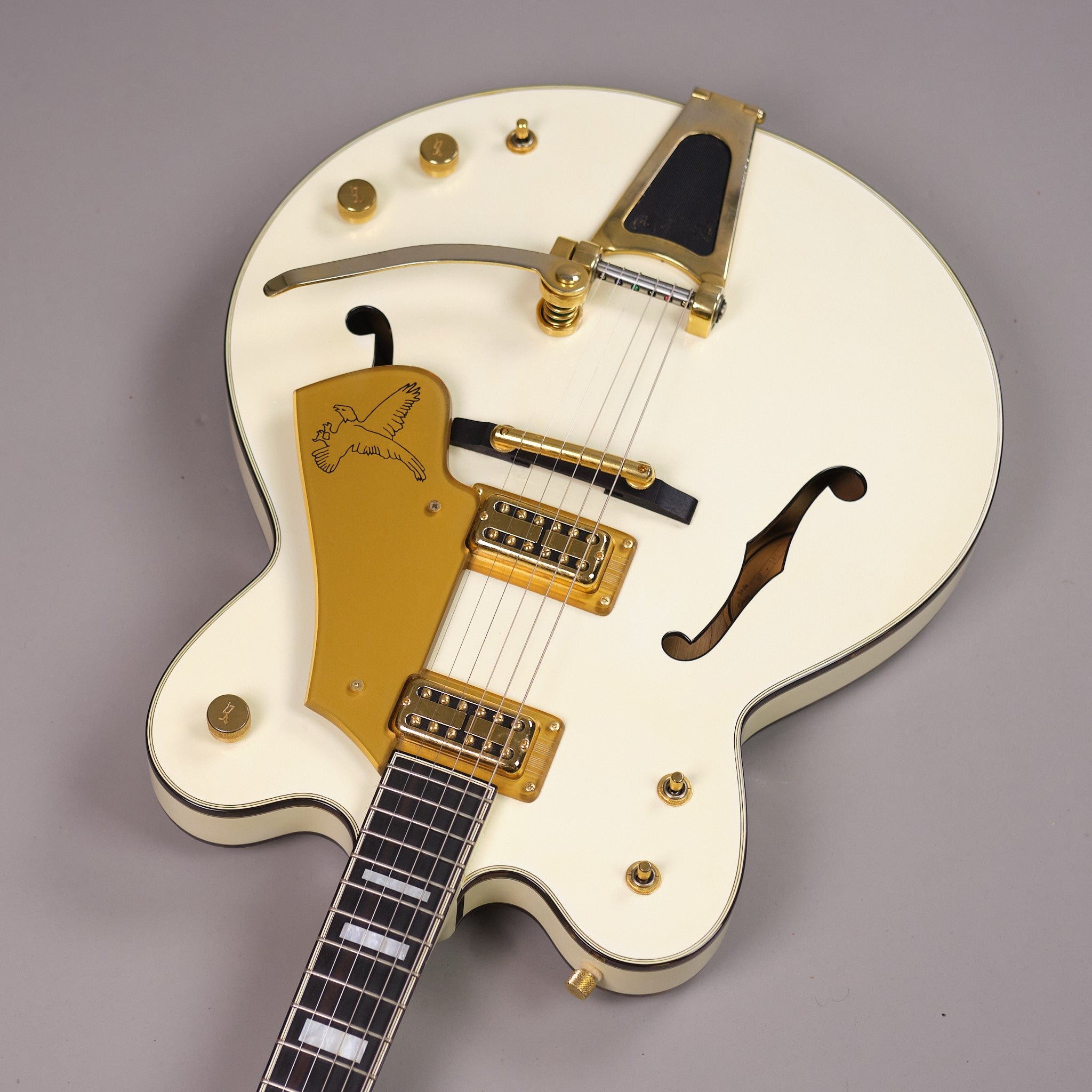 1987 Greco WF-140 Super Real 'Gretsch White Falcon' Copy (Japan, White)