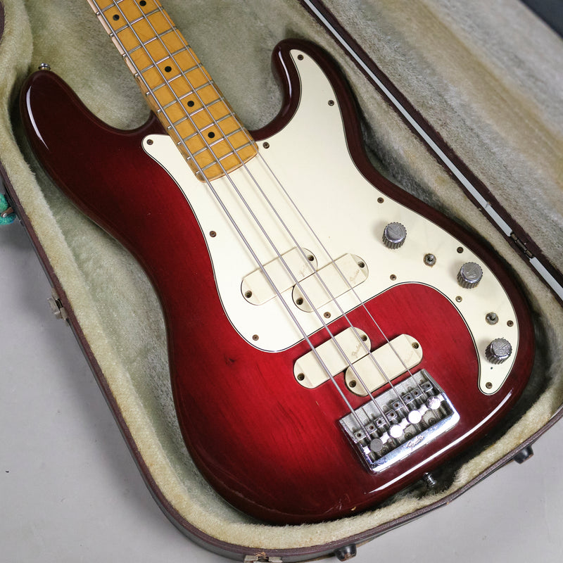 c1983 Fender Precision Elite 2 (USA, Red Burst, HSC)