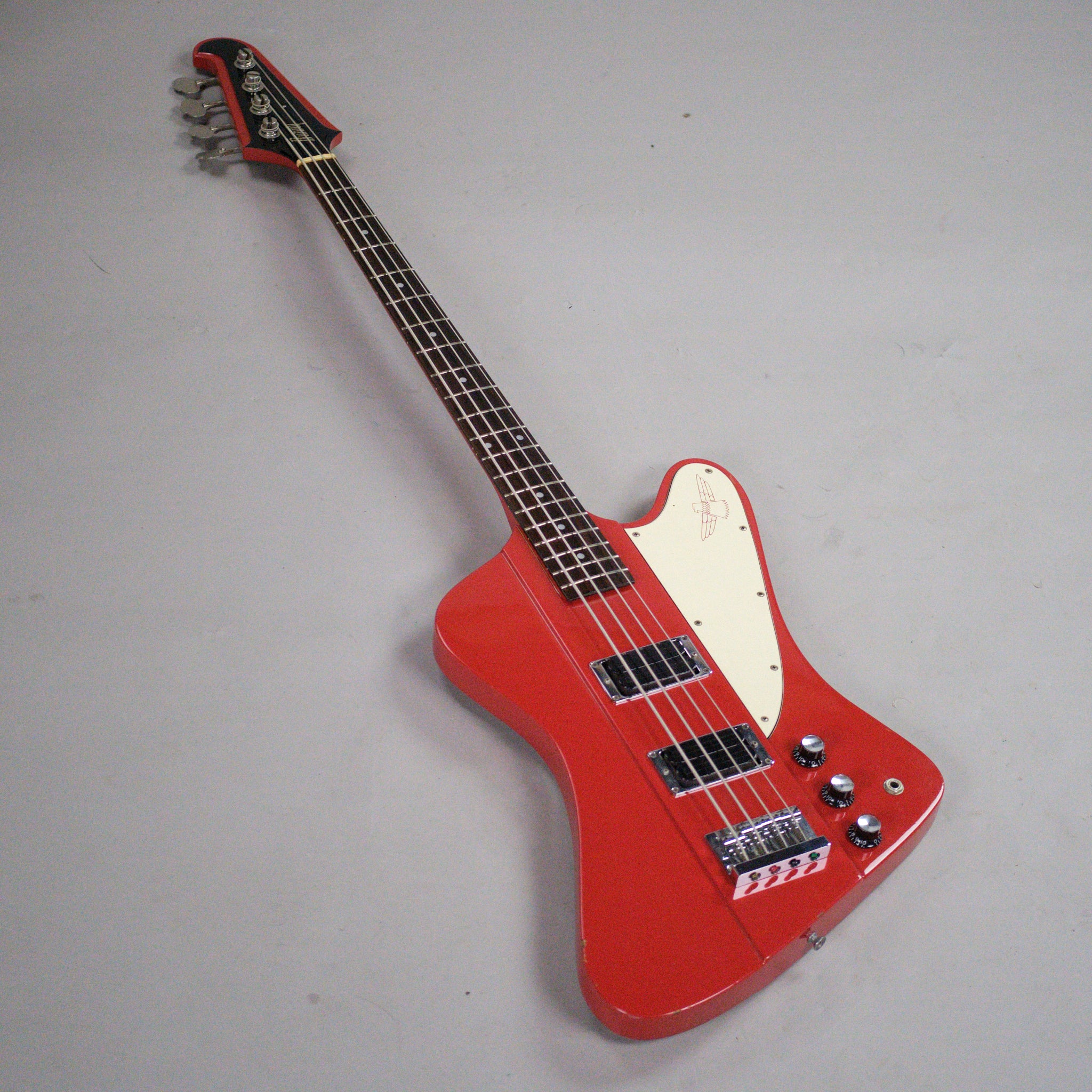 c1980s Burny TB-80  Thunderbird Bass (Japan, Coral Red)