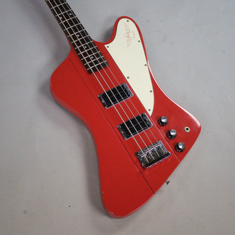 c1980s Burny TB-80  Thunderbird Bass (Japan, Coral Red)