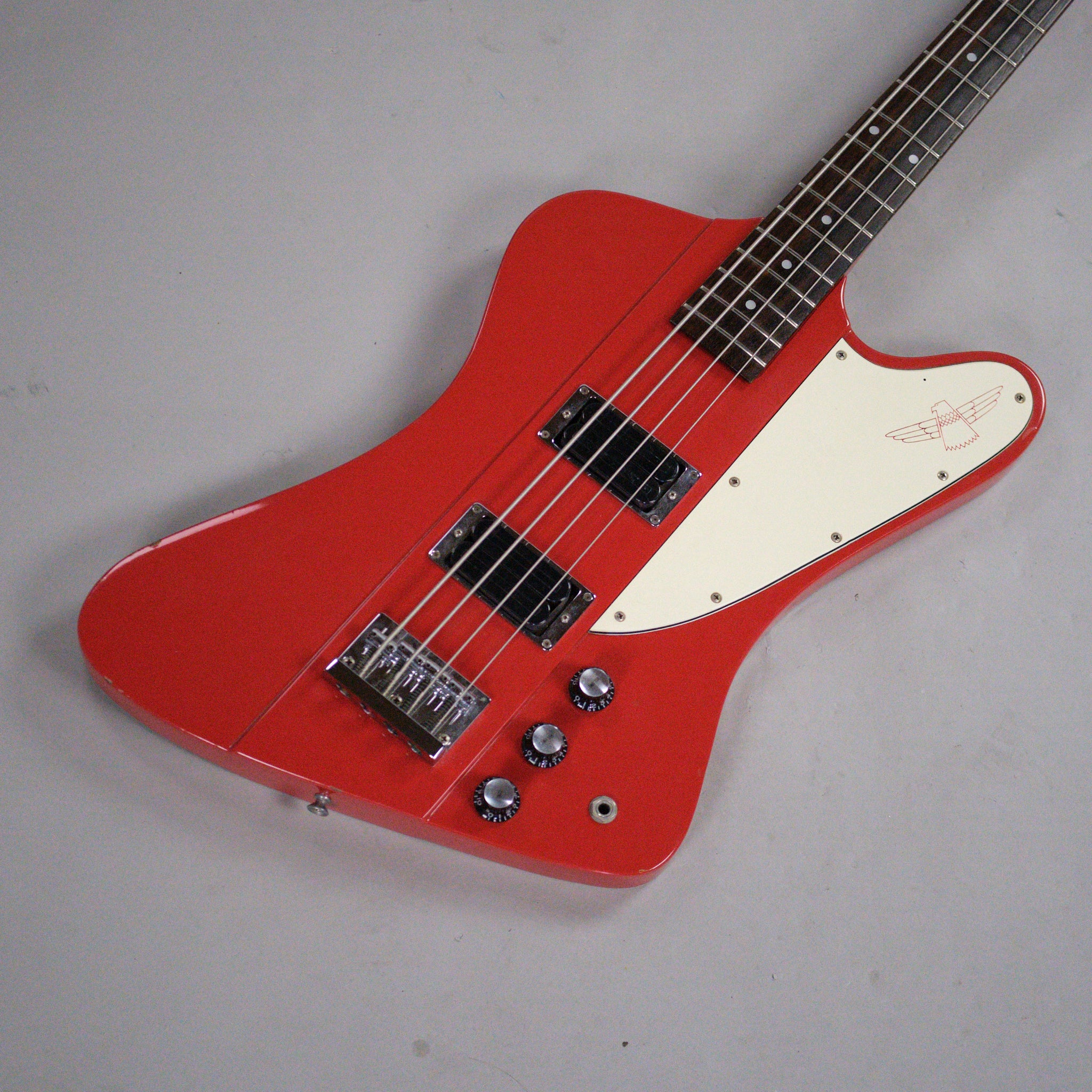 c1980s Burny TB-80  Thunderbird Bass (Japan, Coral Red)