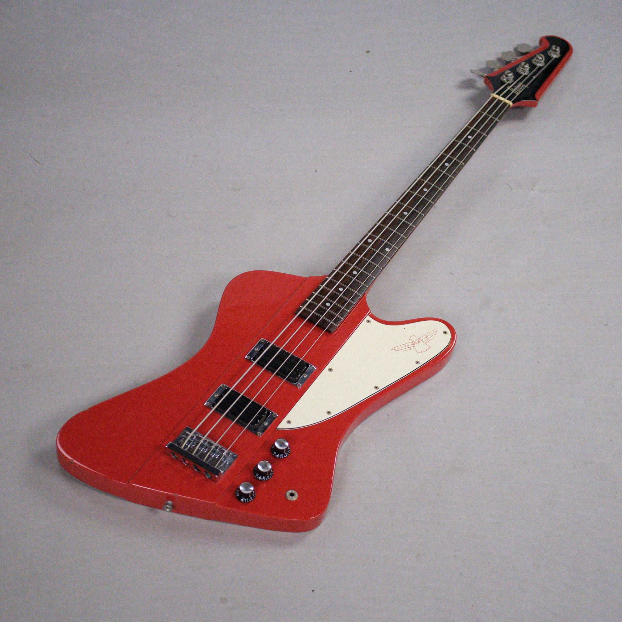 c1980s Burny TB-80  Thunderbird Bass (Japan, Coral Red)