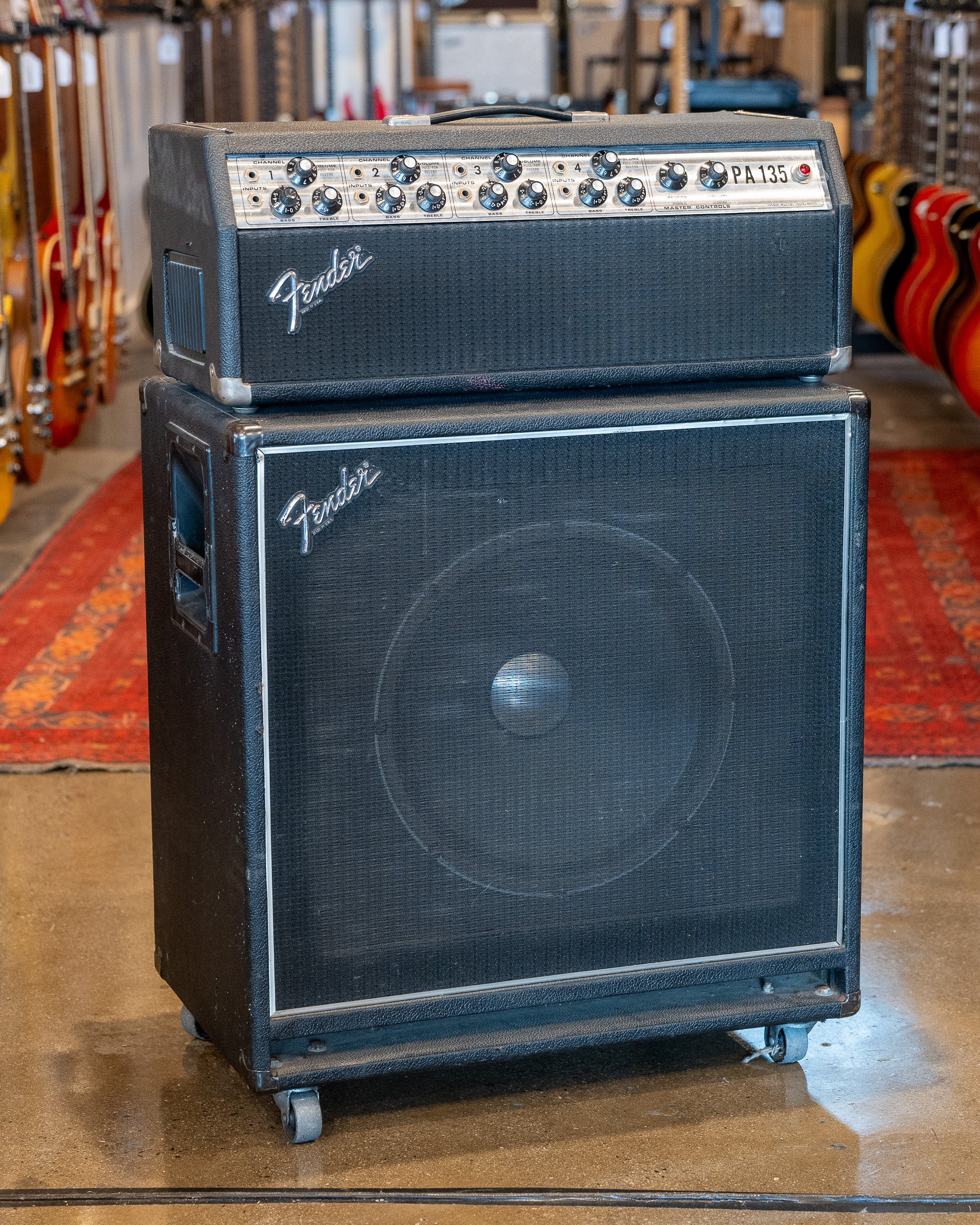 c1970s Fender PA135 and Bassman 1-15 Cabinet (USA, 240V)