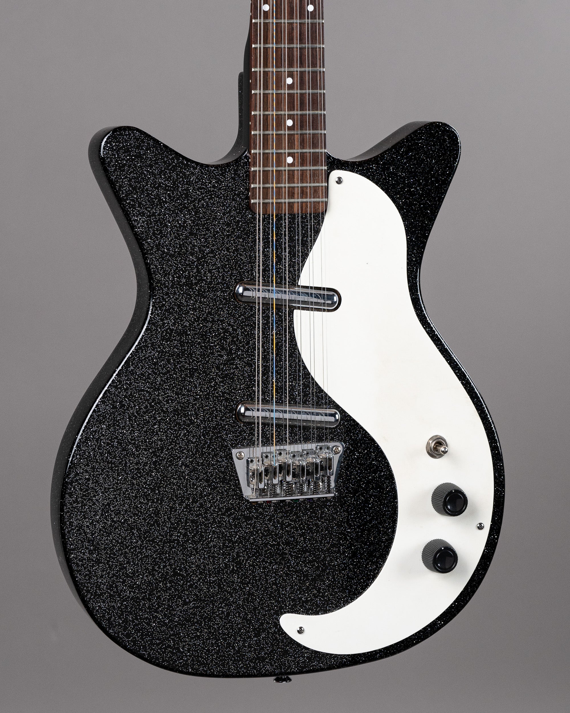 c2010s Danelectro 12 String (Korea, Black Sparkle)