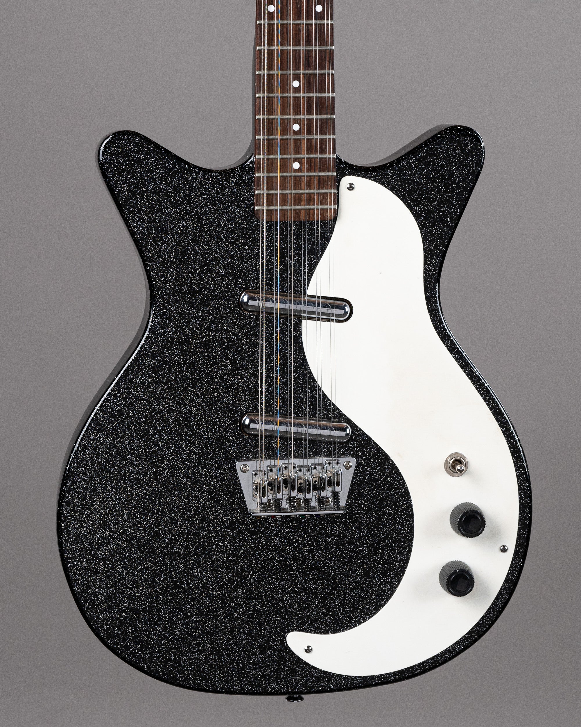 c2010s Danelectro 12 String (Korea, Black Sparkle)