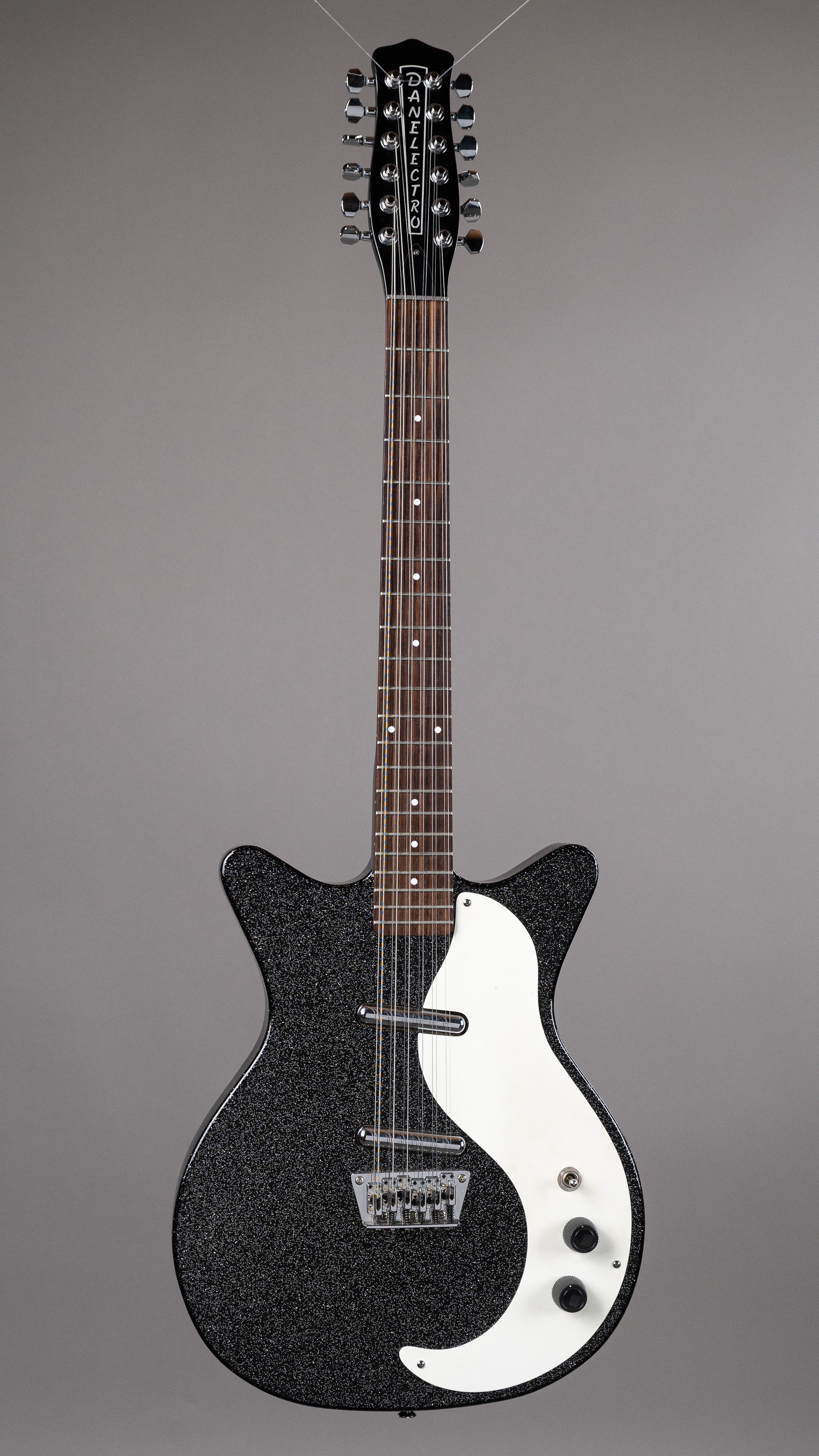 c2010s Danelectro 12 String (Korea, Black Sparkle)
