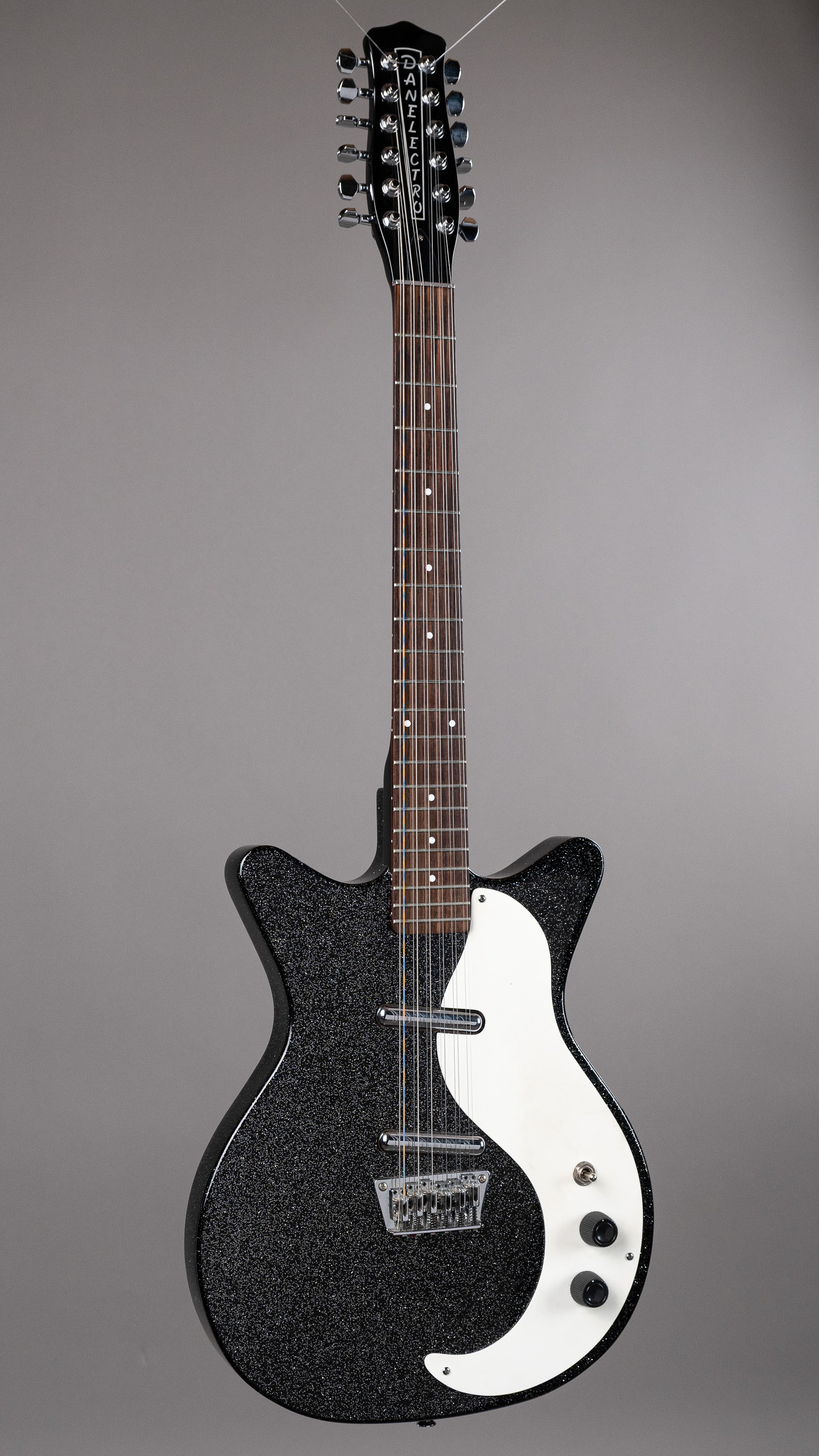 c2010s Danelectro 12 String (Korea, Black Sparkle)