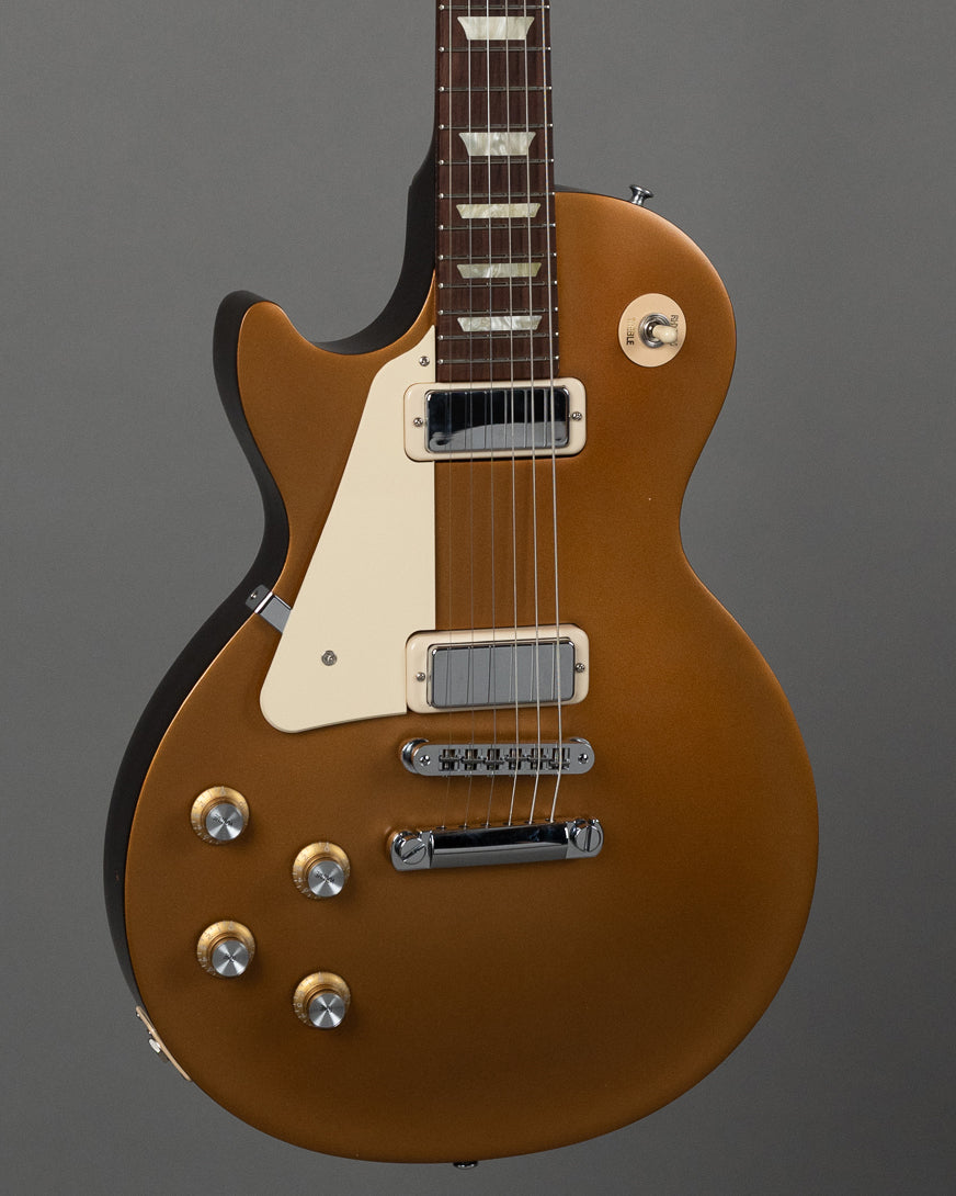 2012 Gibson 70s Tribute Left-handed (USA, Goldtop/Dark Back, OGB)