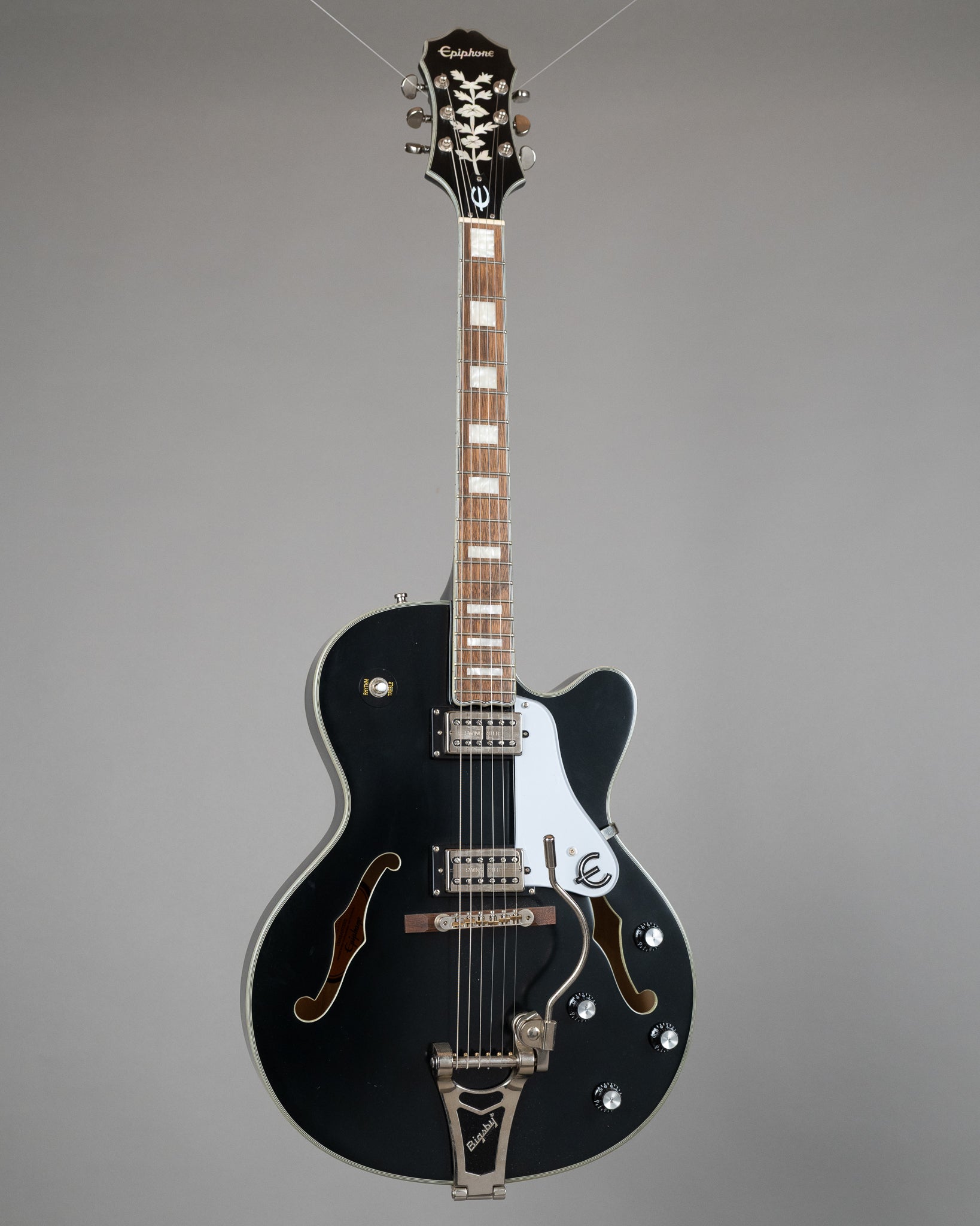 2020 Epiphone Emperor Swingster (Indonesia, Black Aged Gloss, Bag)