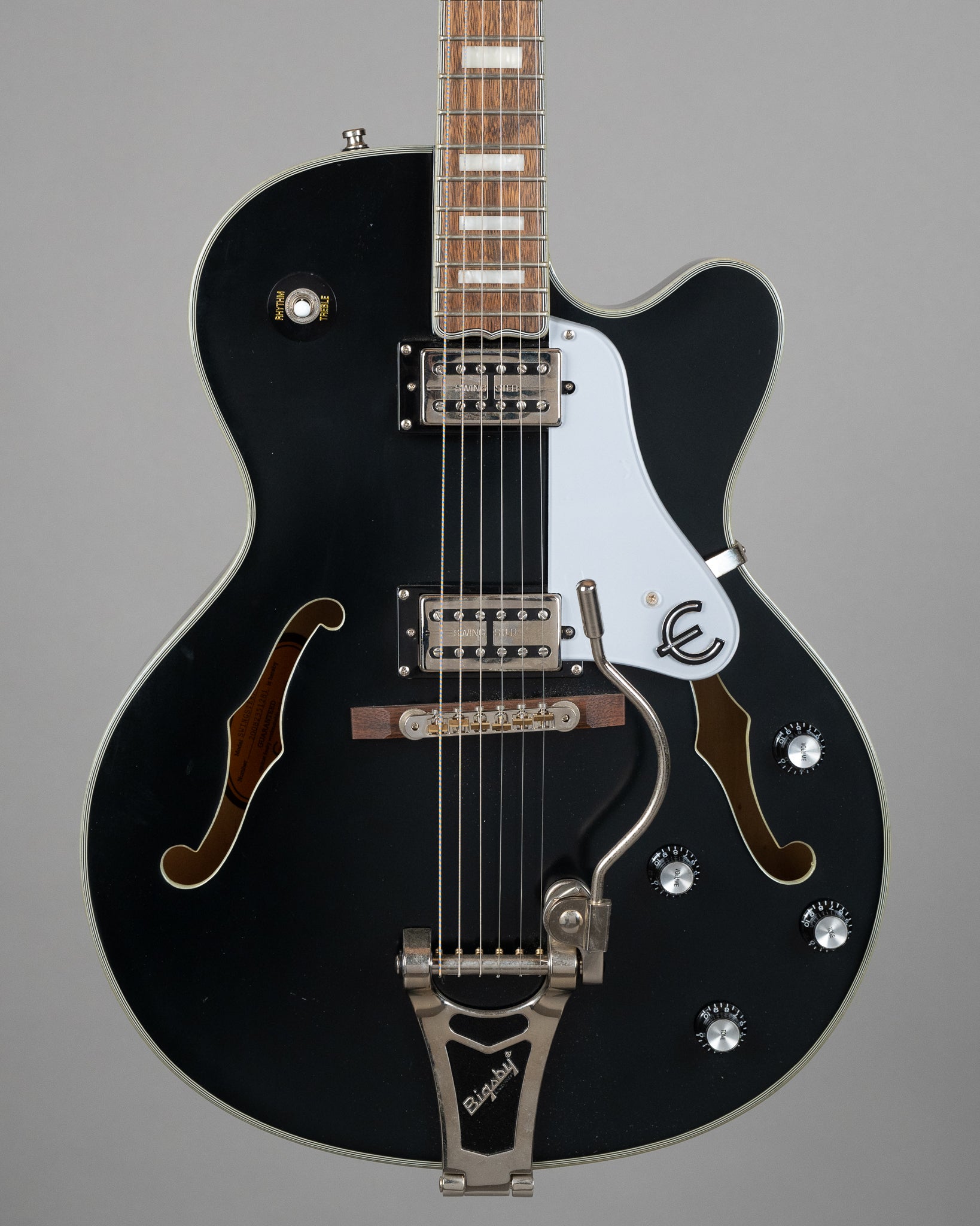 2020 Epiphone Emperor Swingster (Indonesia, Black Aged Gloss, Bag)