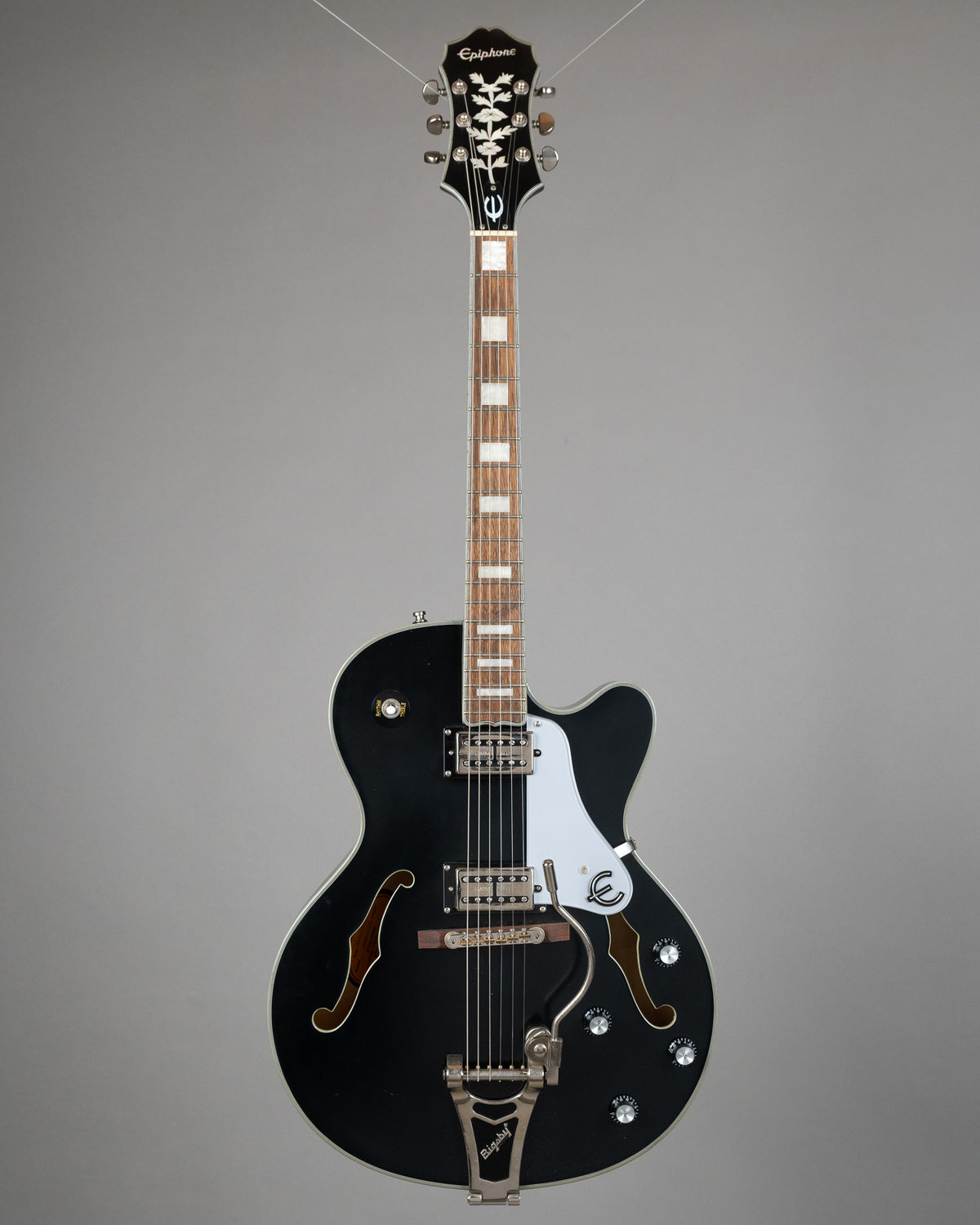 2020 Epiphone Emperor Swingster (Indonesia, Black Aged Gloss, Bag)