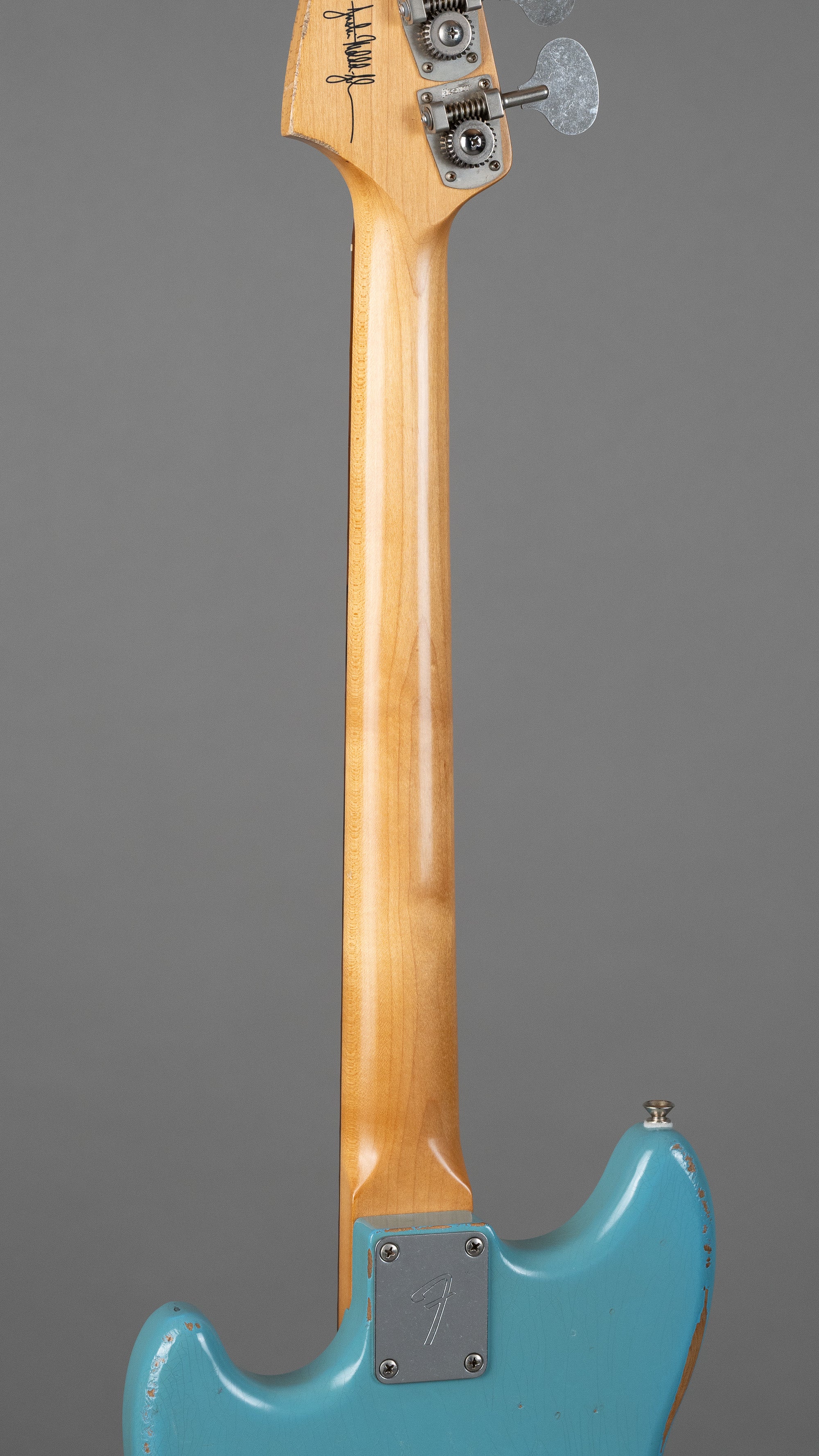 2018 Fender JMJ Road Worn Mustang Bass (Mexico, Faded Daphne Blue, Gig Bag)