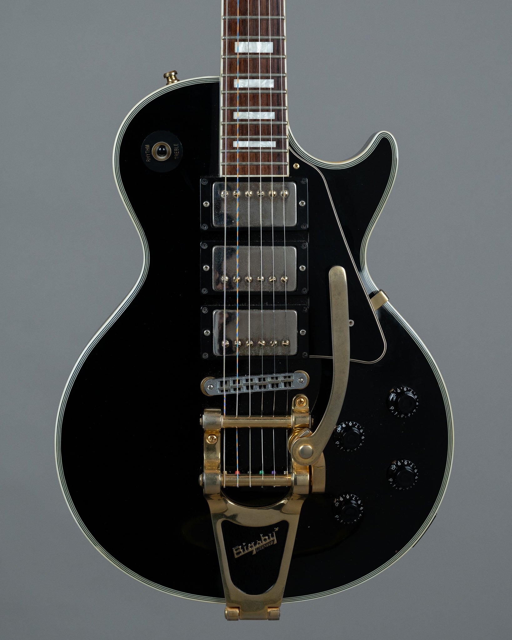 2009 Burny RLC-75 Les Paul Custom (China, Black, Bigsby)