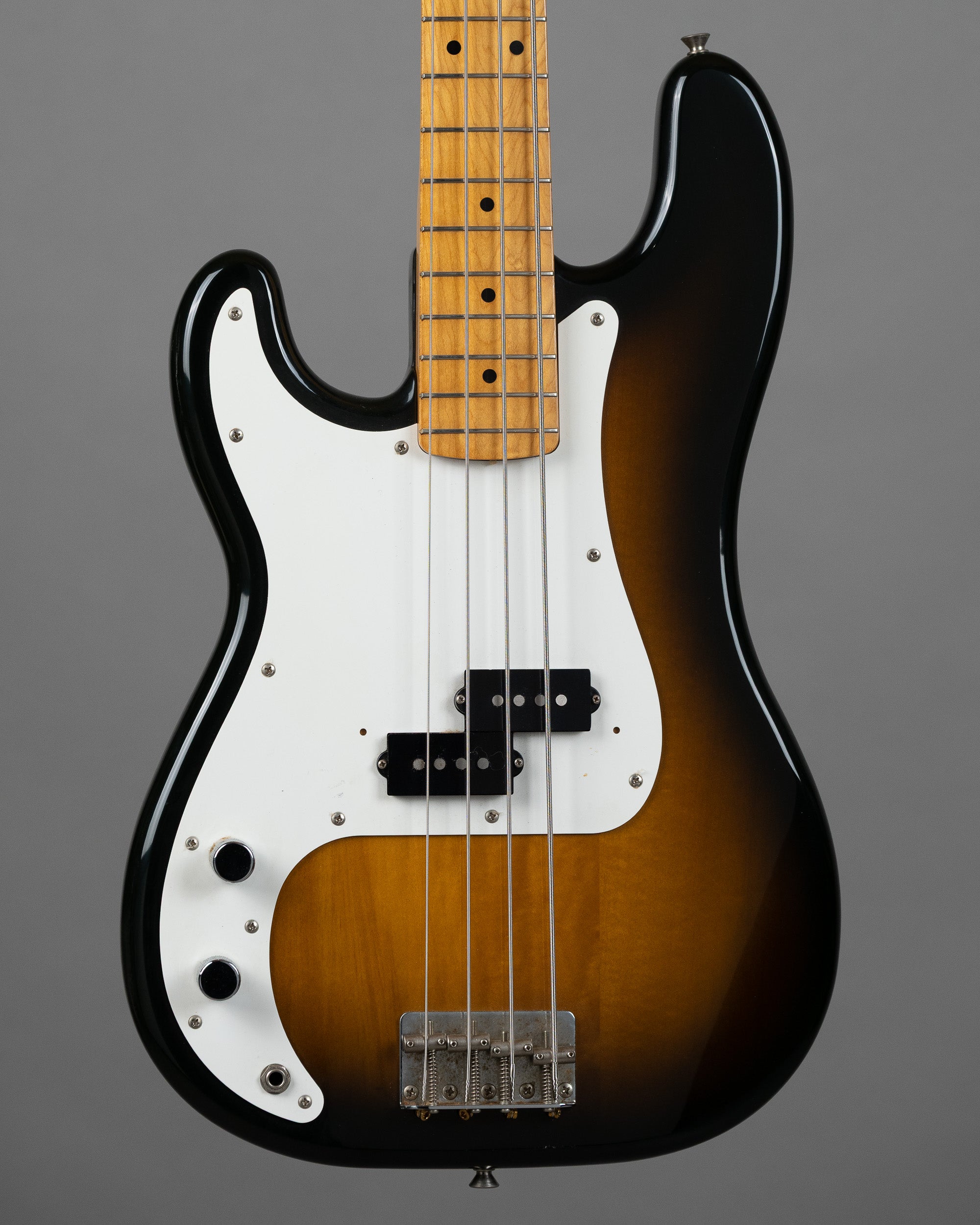 c1988 Fender 57RI Precision Bass Left Handed (Japan, Sunburst)