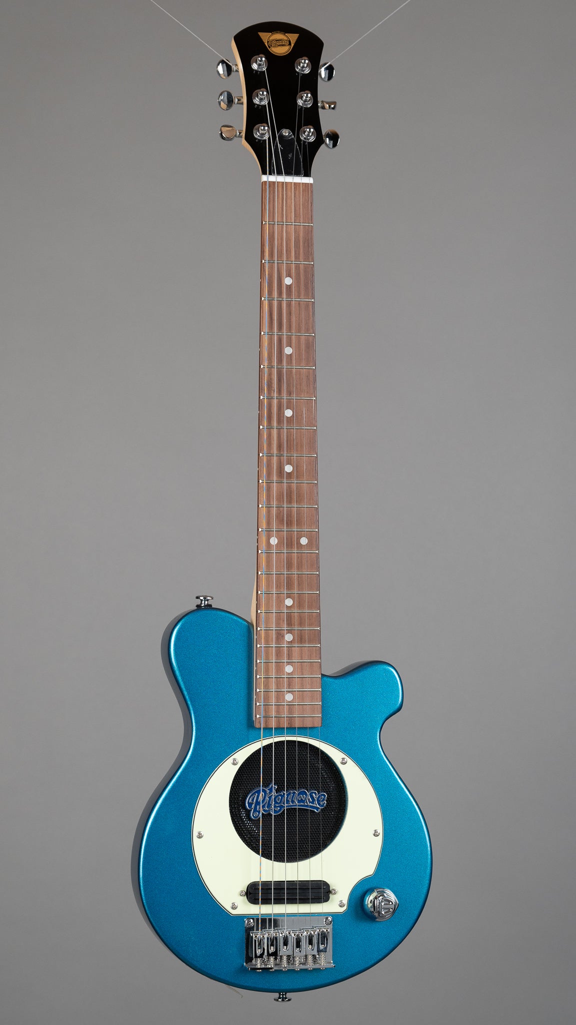 c2020s Pignose PGG-200 MBL Travel Guitar (China, Metallic Blue, OGB)