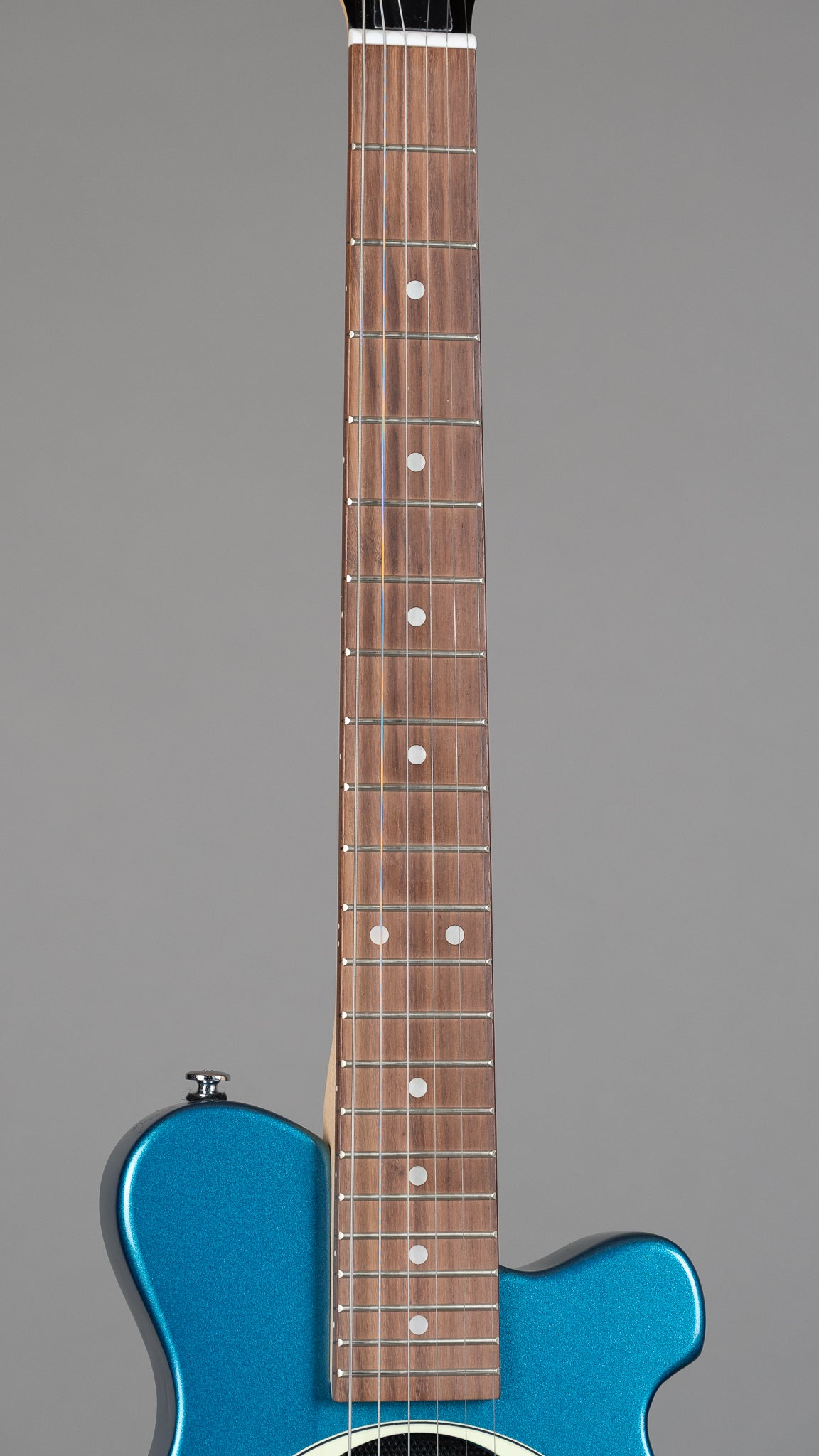 c2020s Pignose PGG-200 MBL Travel Guitar (China, Metallic Blue, OGB)