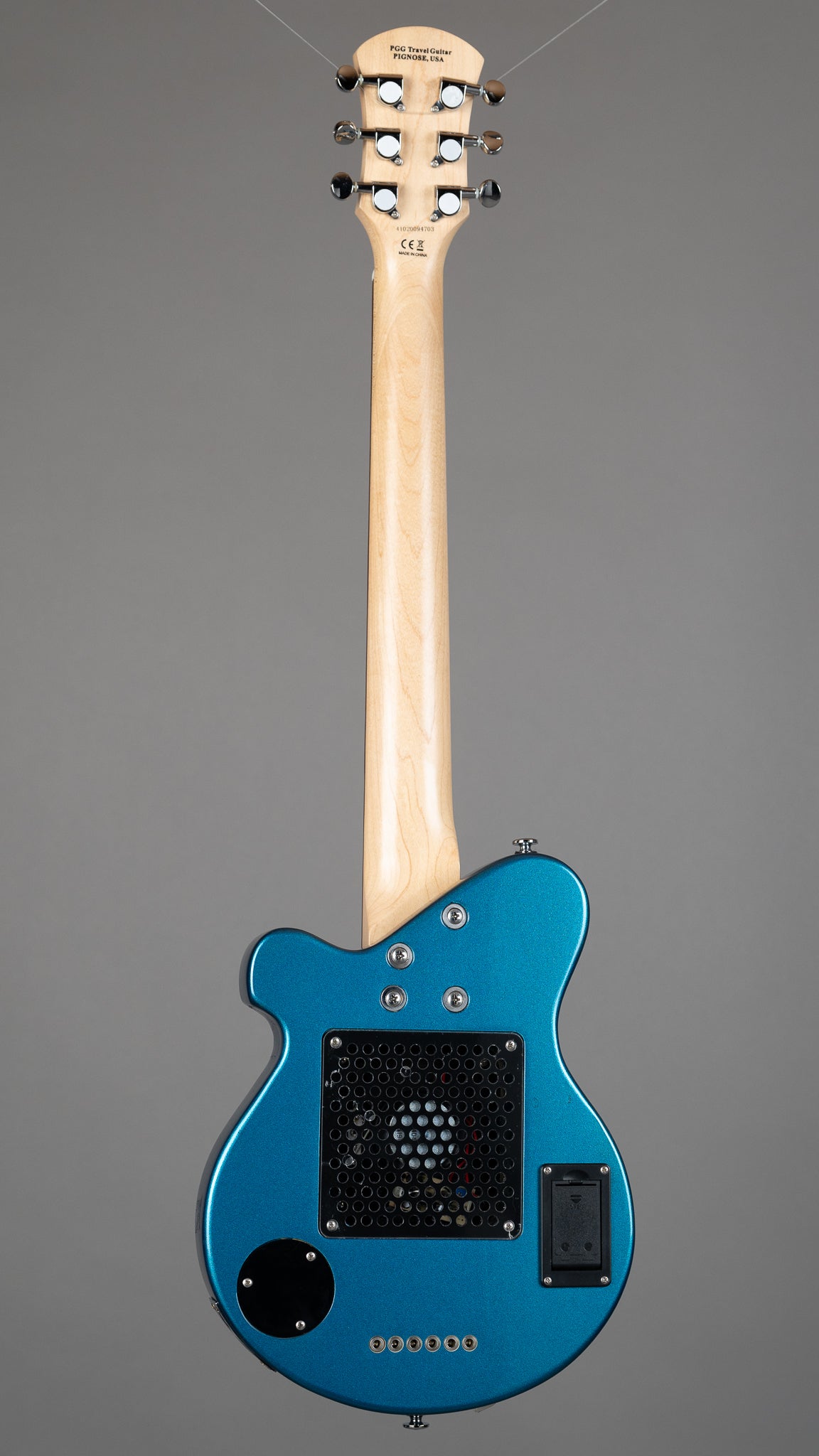 c2020s Pignose PGG-200 MBL Travel Guitar (China, Metallic Blue, OGB)