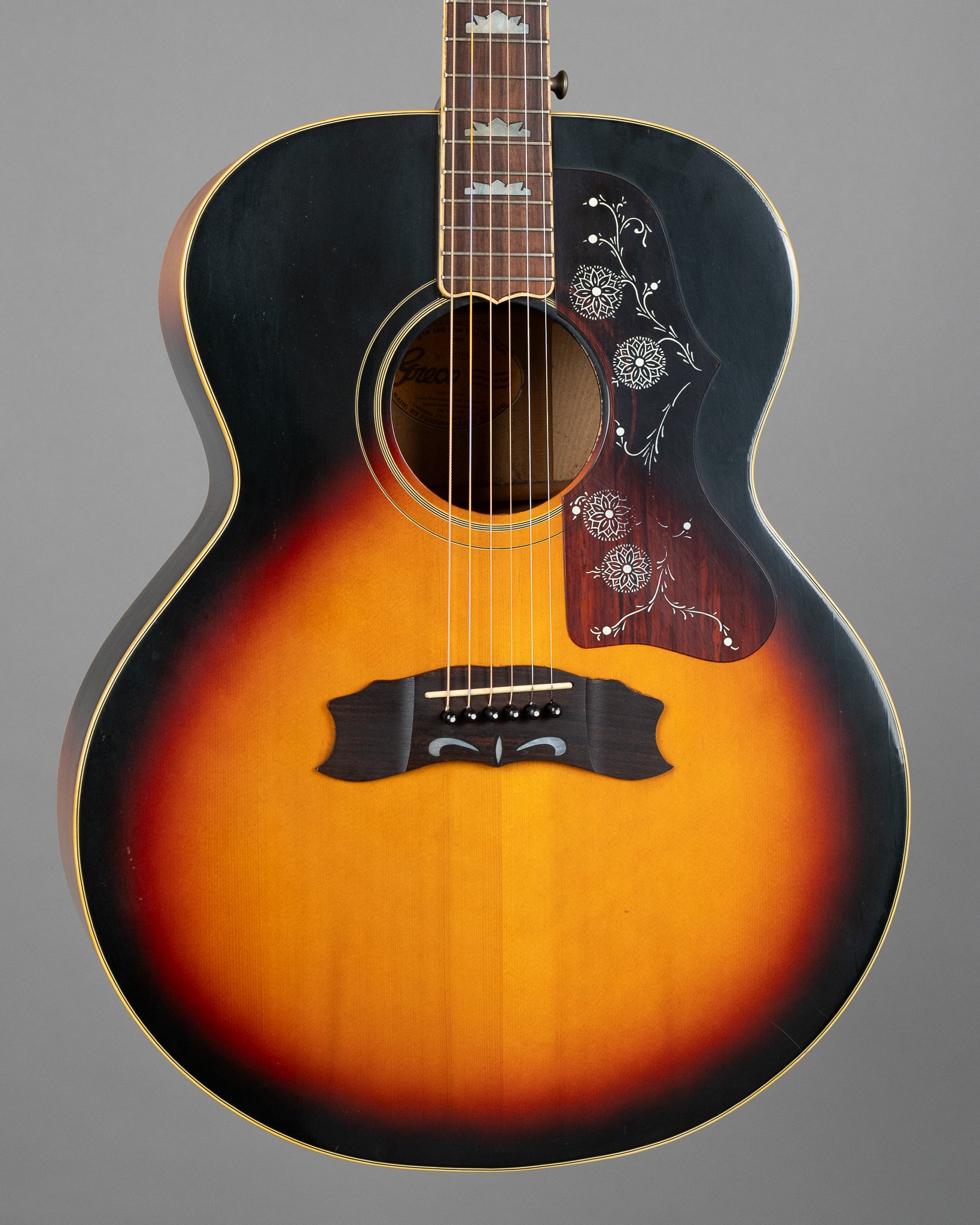 c1981 Greco W-505BS 'SJ-200' Jumbo (Japan, Sunburst)