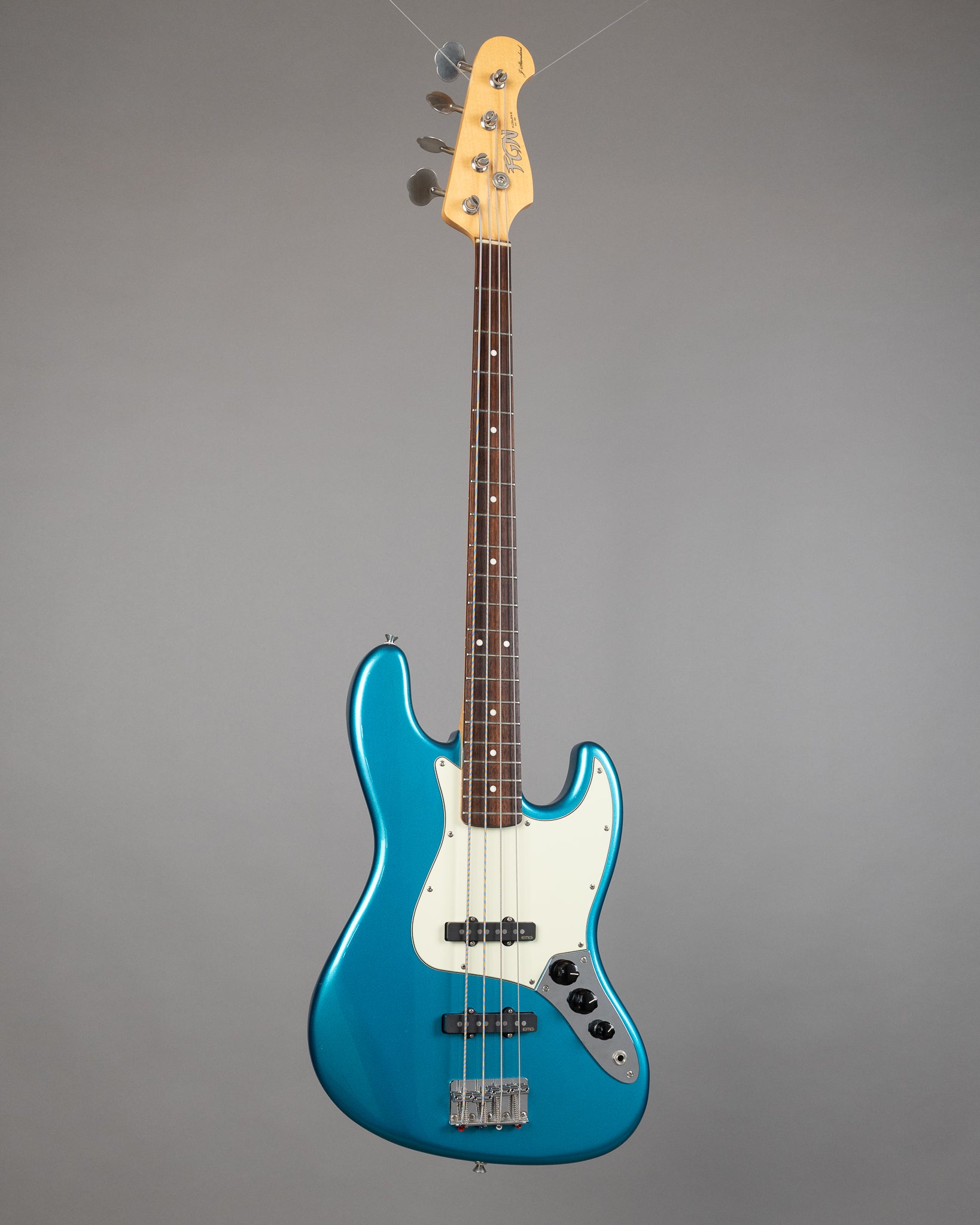 c2013 FGN J Standard 'Jazz Bass' (Japan, Lake Placid Blue, EMG Pickups)