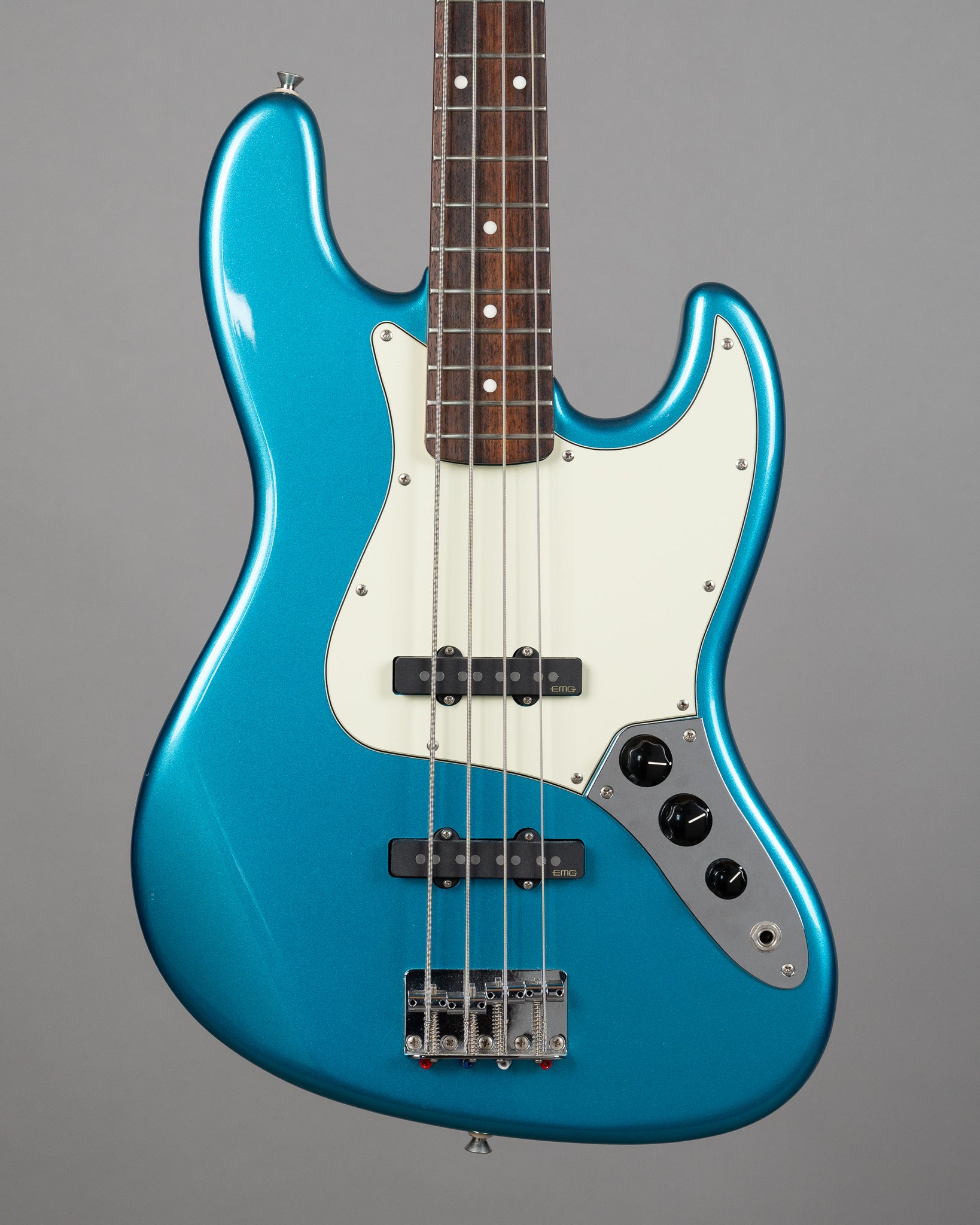 c2013 FGN J Standard 'Jazz Bass' (Japan, Lake Placid Blue, EMG Pickups)