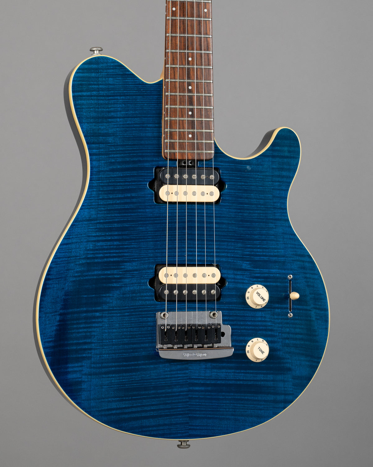 2009 Ernie Ball Music Man Axis Super Sport HH (USA, Transparent Blue, OHSC) #G48117
