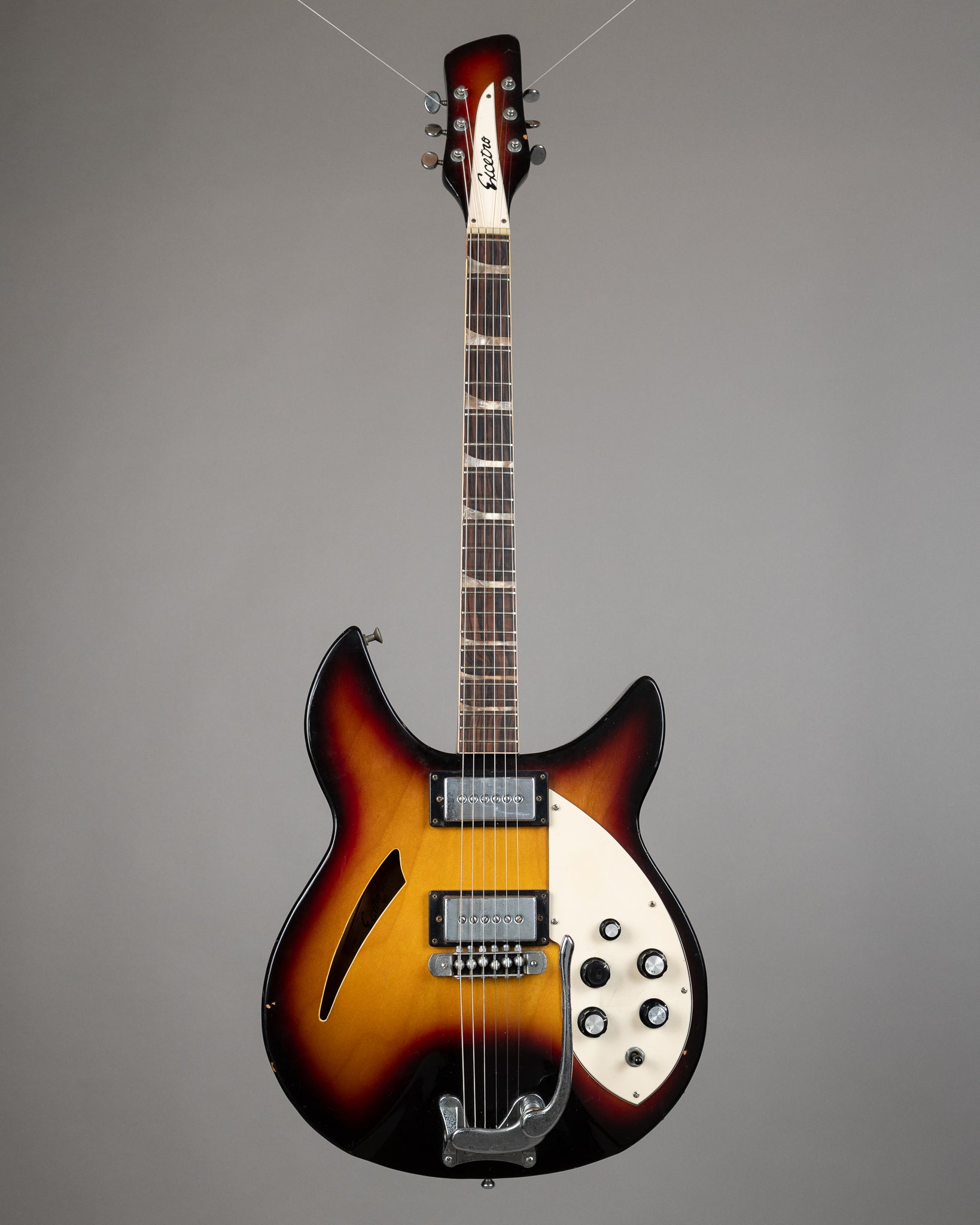 ギター EXCETRO RICKENBACKER HARLEY-1 DASH 1960s c1960s Excetro Harley 1 (Dash) 'Rick Copy' (Japan, Sunburst)