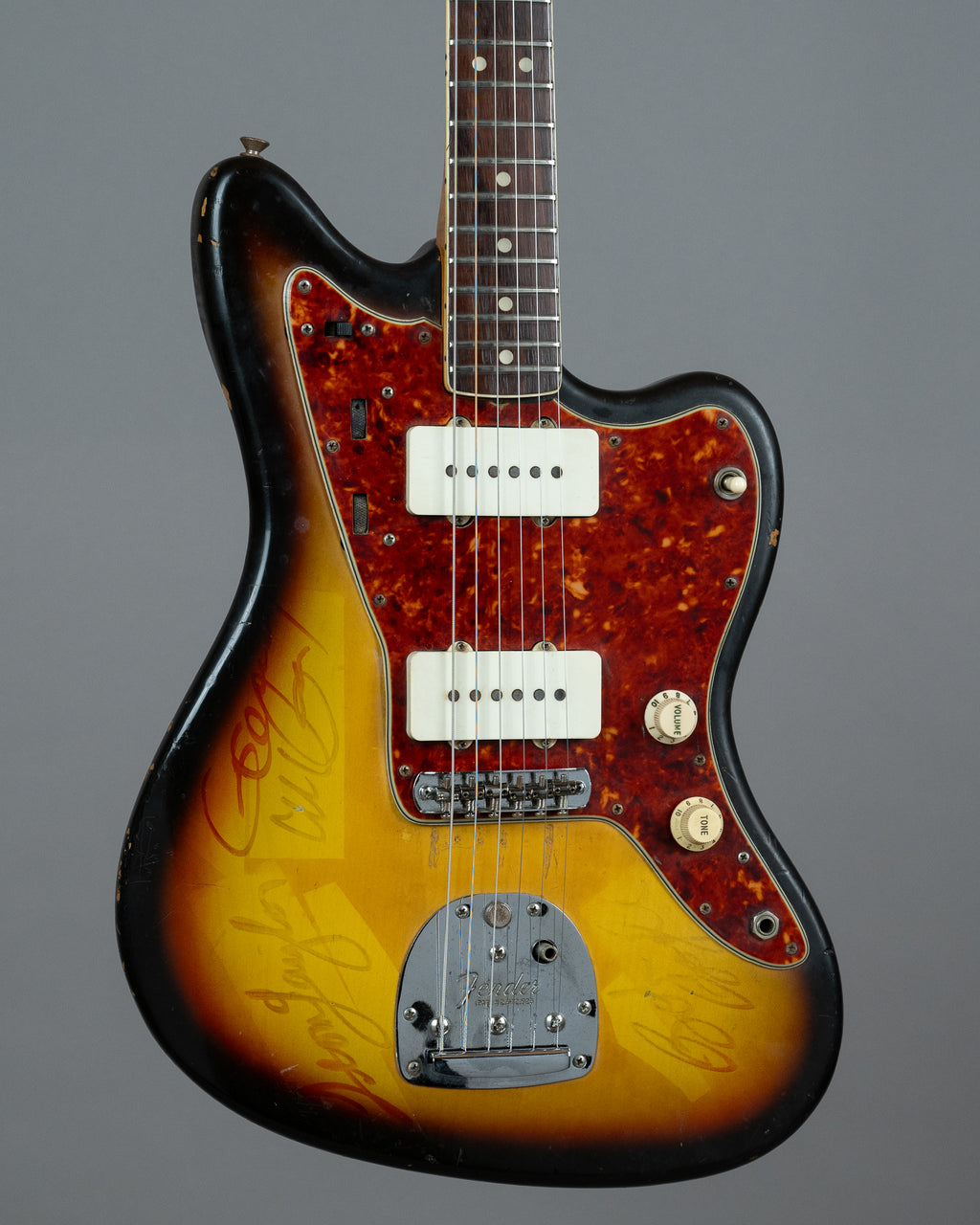 1965 Fender Jazzmaster (USA, Sunburst, Ventures signed, HSC)